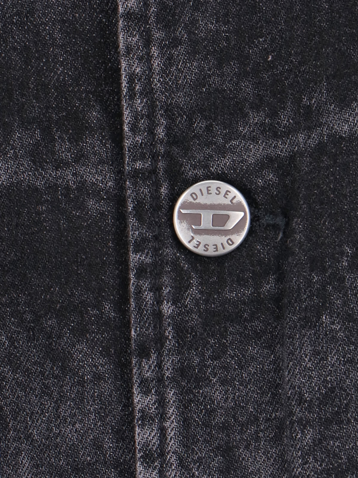 Diesel Grey Jacket With Round Neck And Frayed Edges In Cotton Blend Woman In Multi