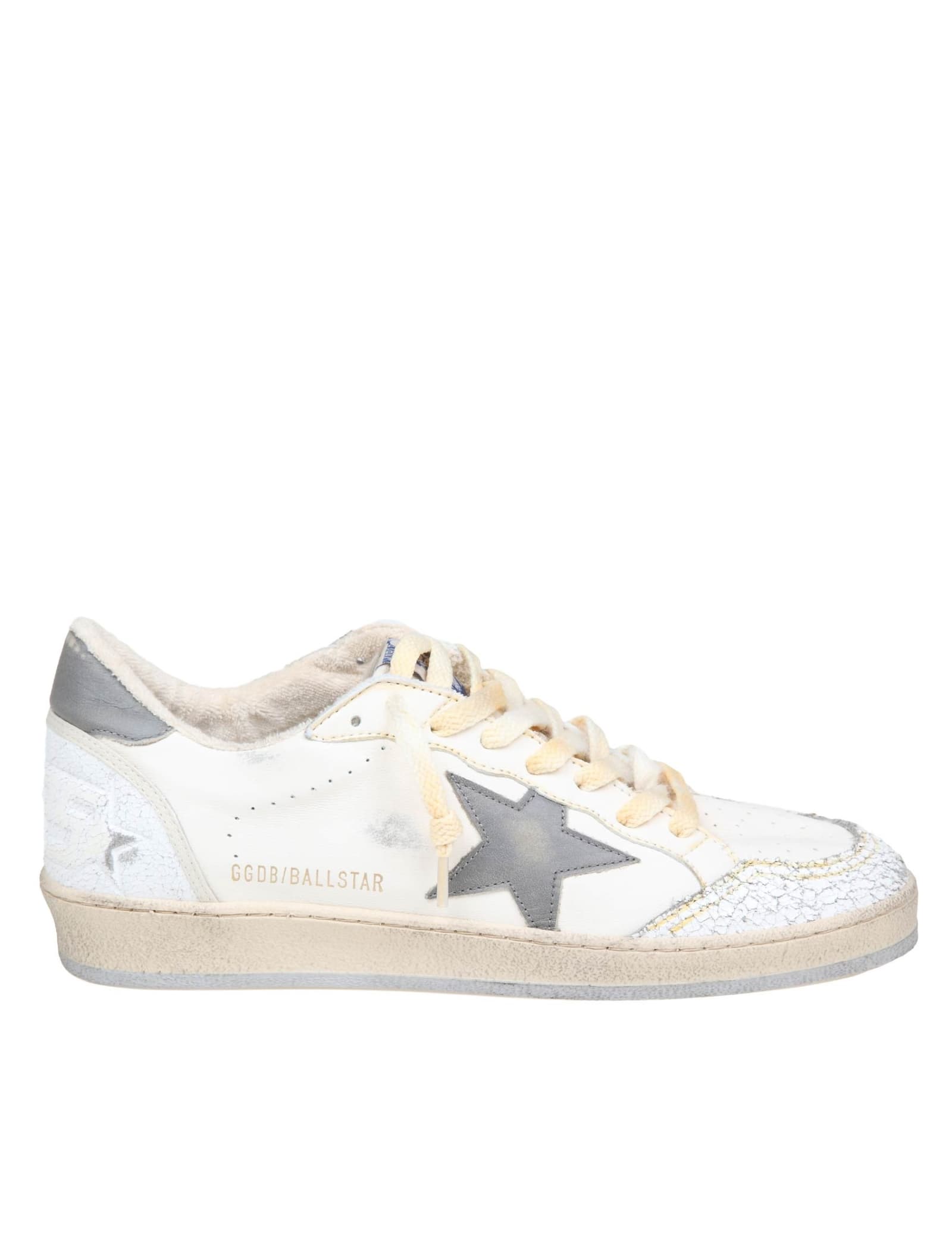 GOLDEN GOOSE GOLDEN GOOSE BALLSTAR trainers IN VINTAGE EFFECT LEATHER