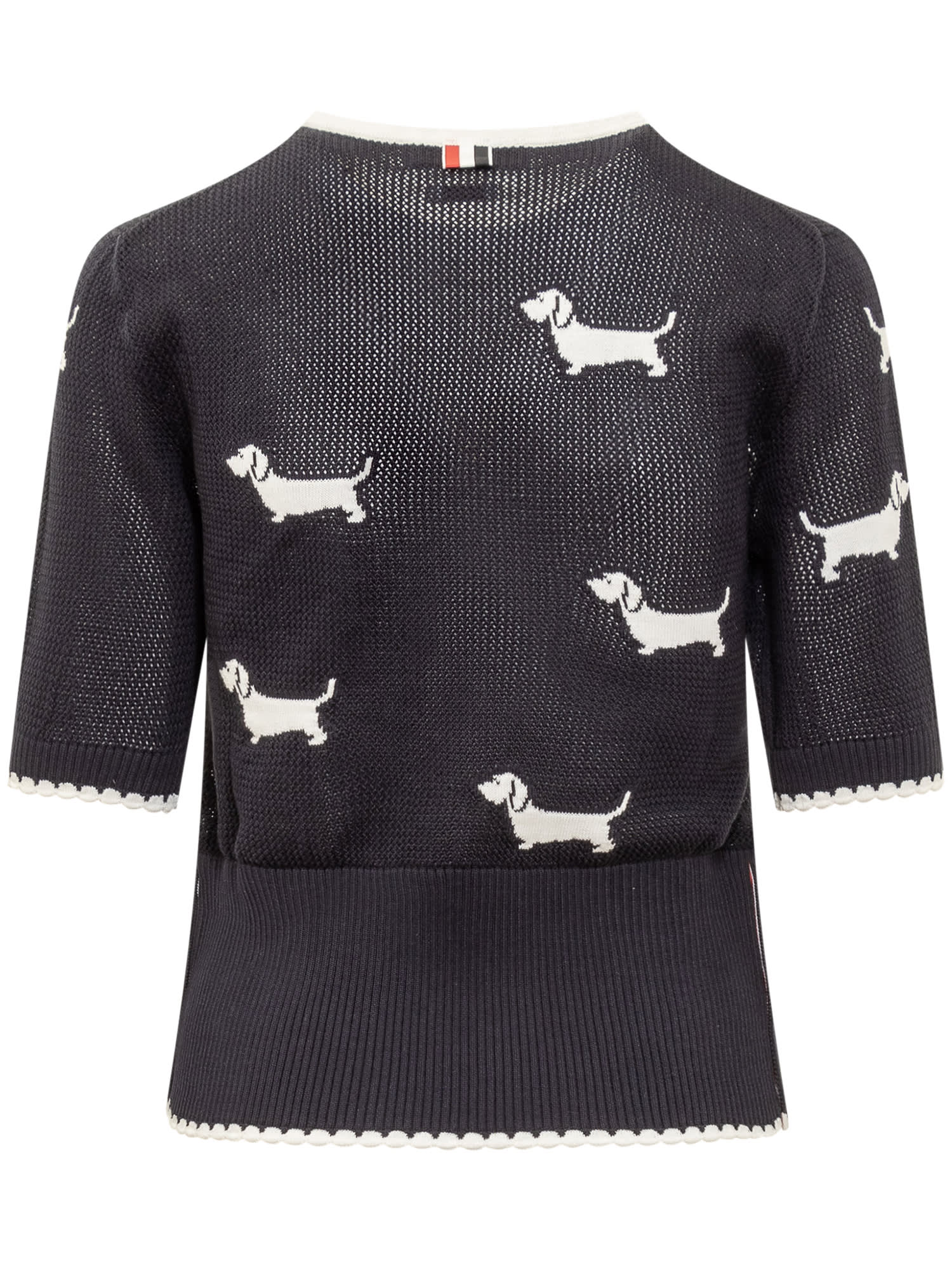Shop Thom Browne Hector Intarsia Sweater In Navy