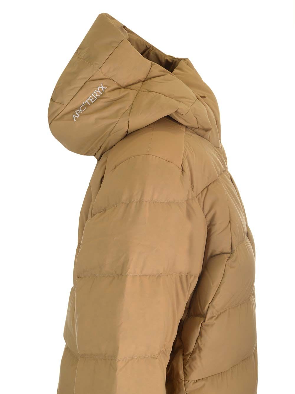 Shop Arc'teryx Thorium Long Puffer In Beige