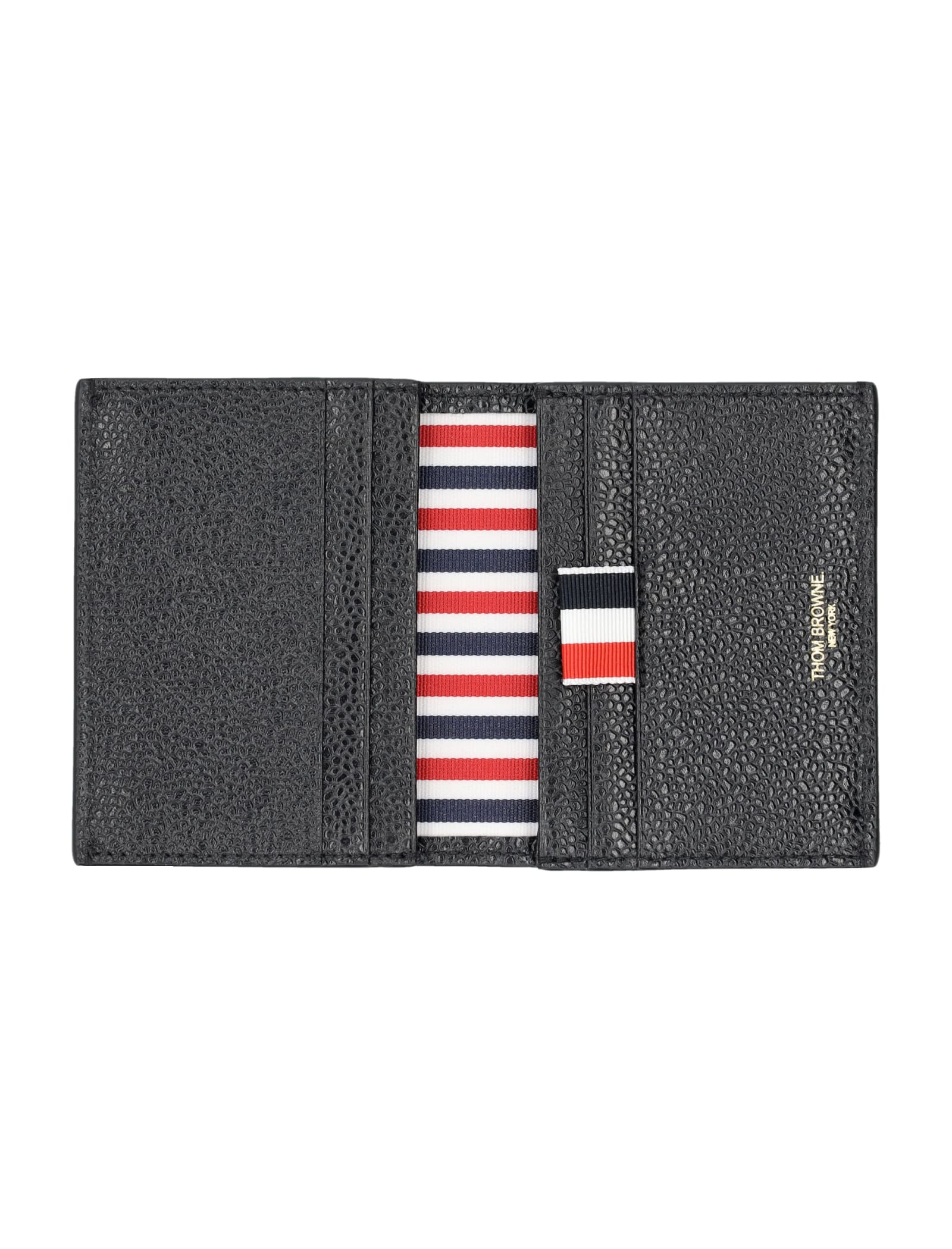 Shop Thom Browne Double Card Holder In Black