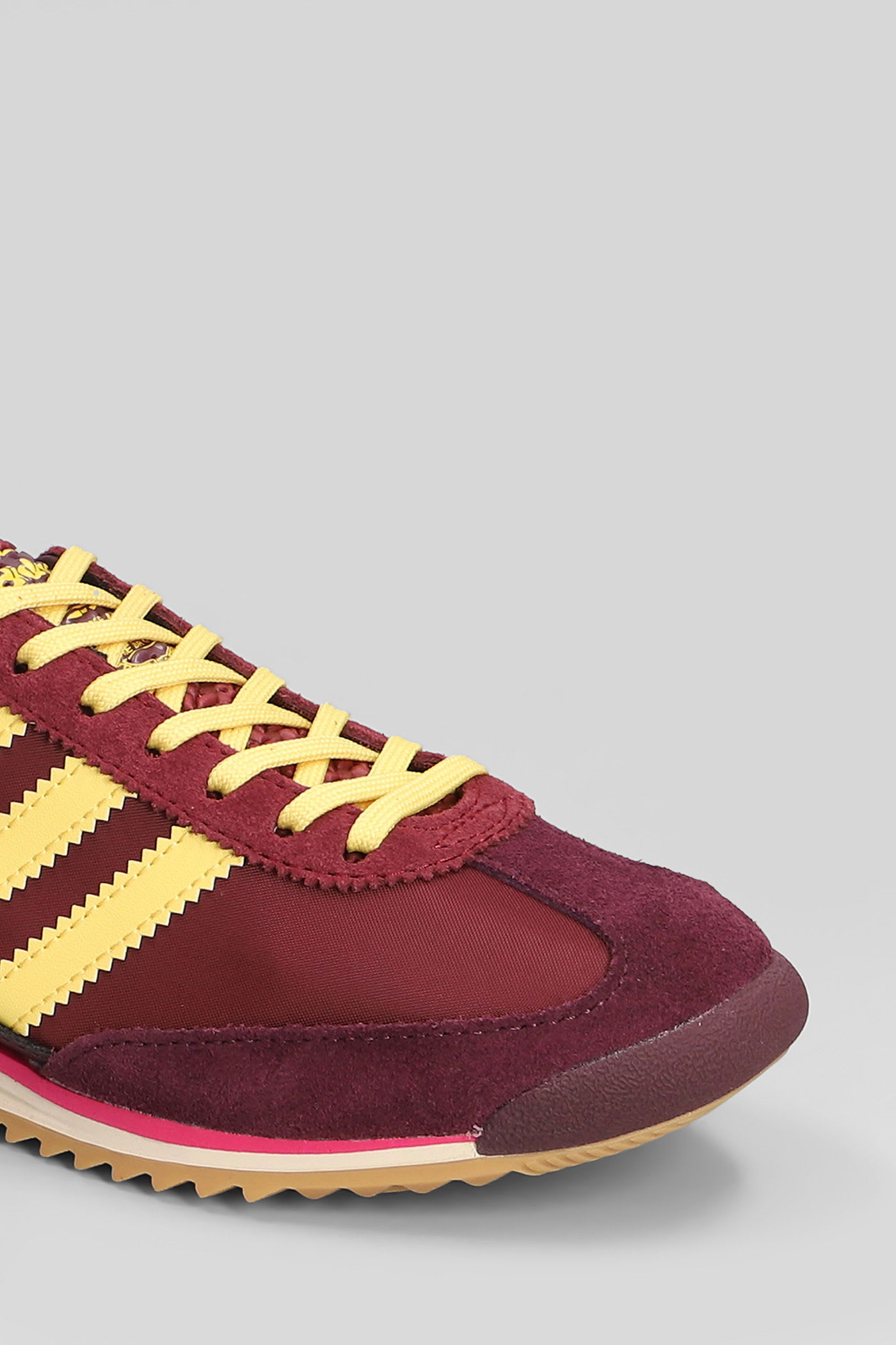 Adidas Originals Sl 72 Og Sneakers In Bordeaux Suede And Fabric In Red