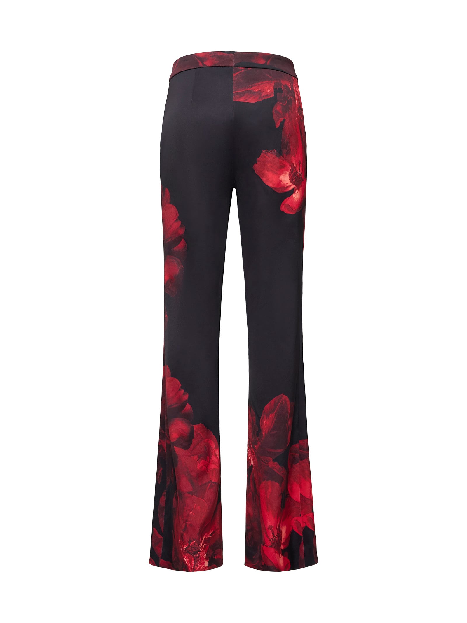 Shop Alice And Olivia Pants In Peony Petals Bright Ruby