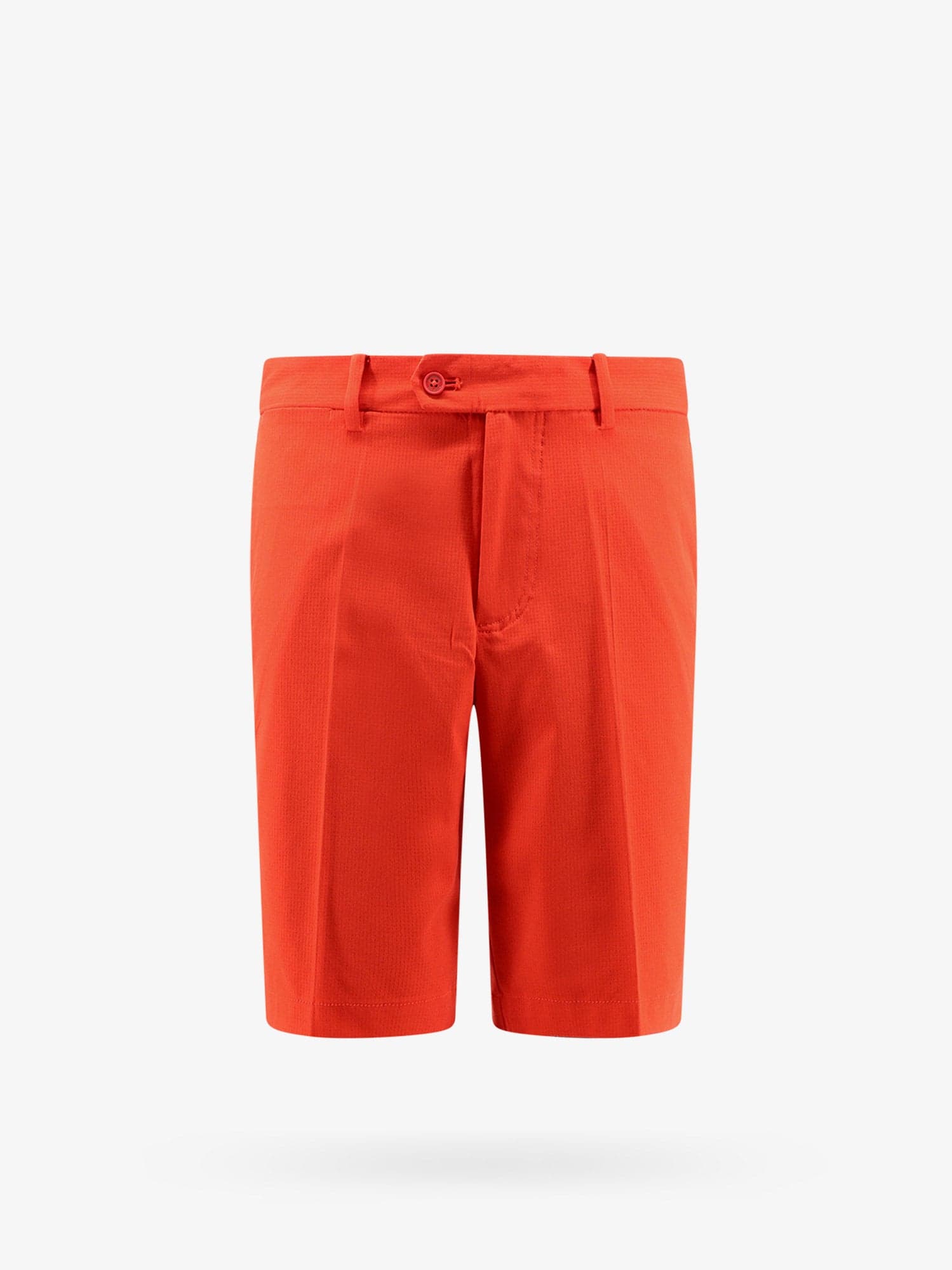 Shop J. Lindeberg Technical Fabric Bermuda Shorts With Logo Print In Red