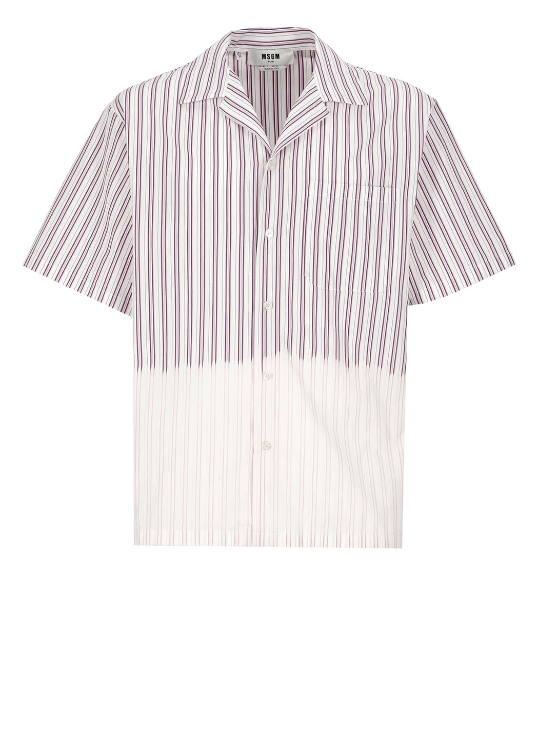 Shop Msgm Cotton Shirt In Purple