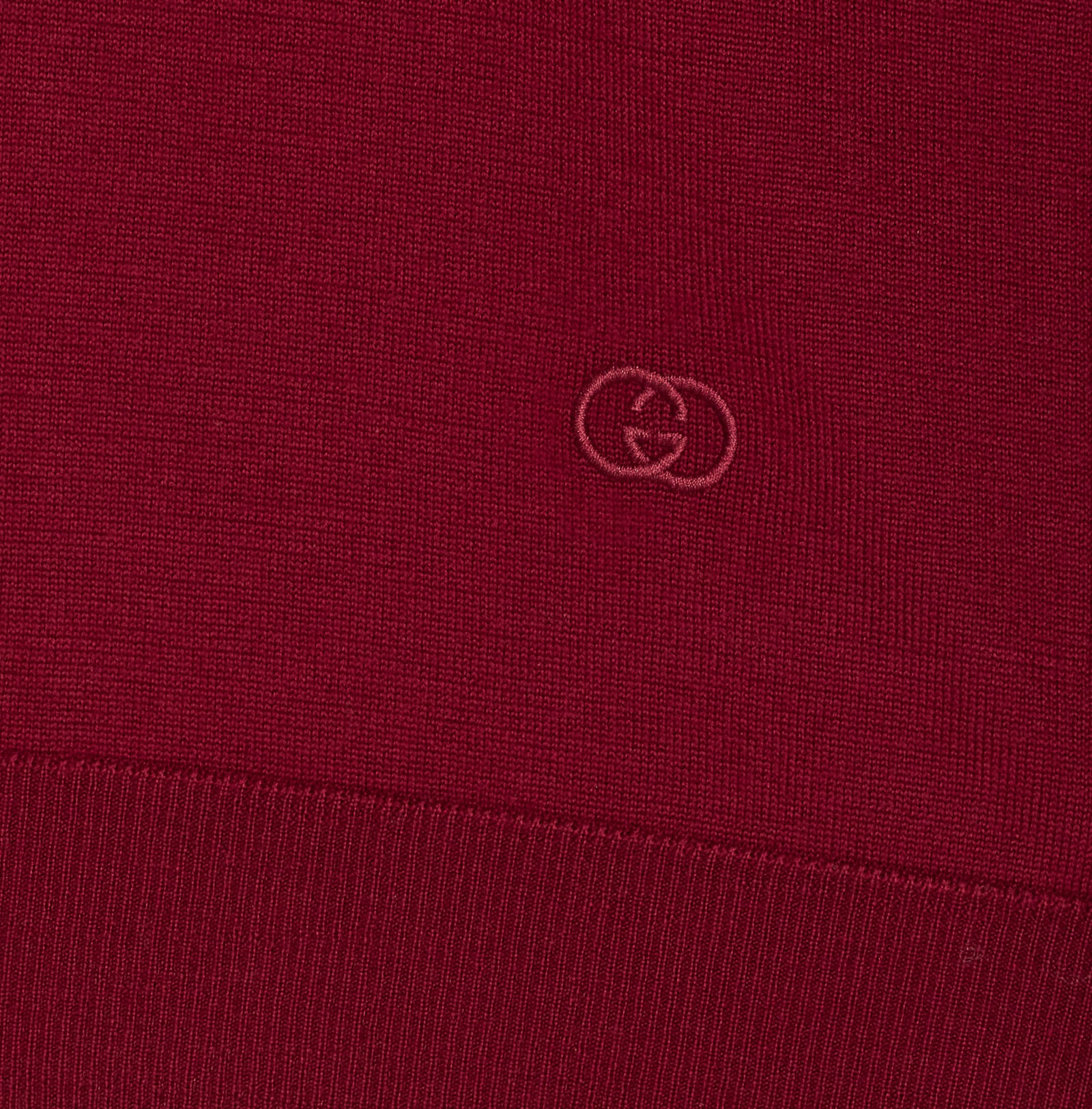 Gucci Ultrafine Wool Polo Shirt In Burgundy