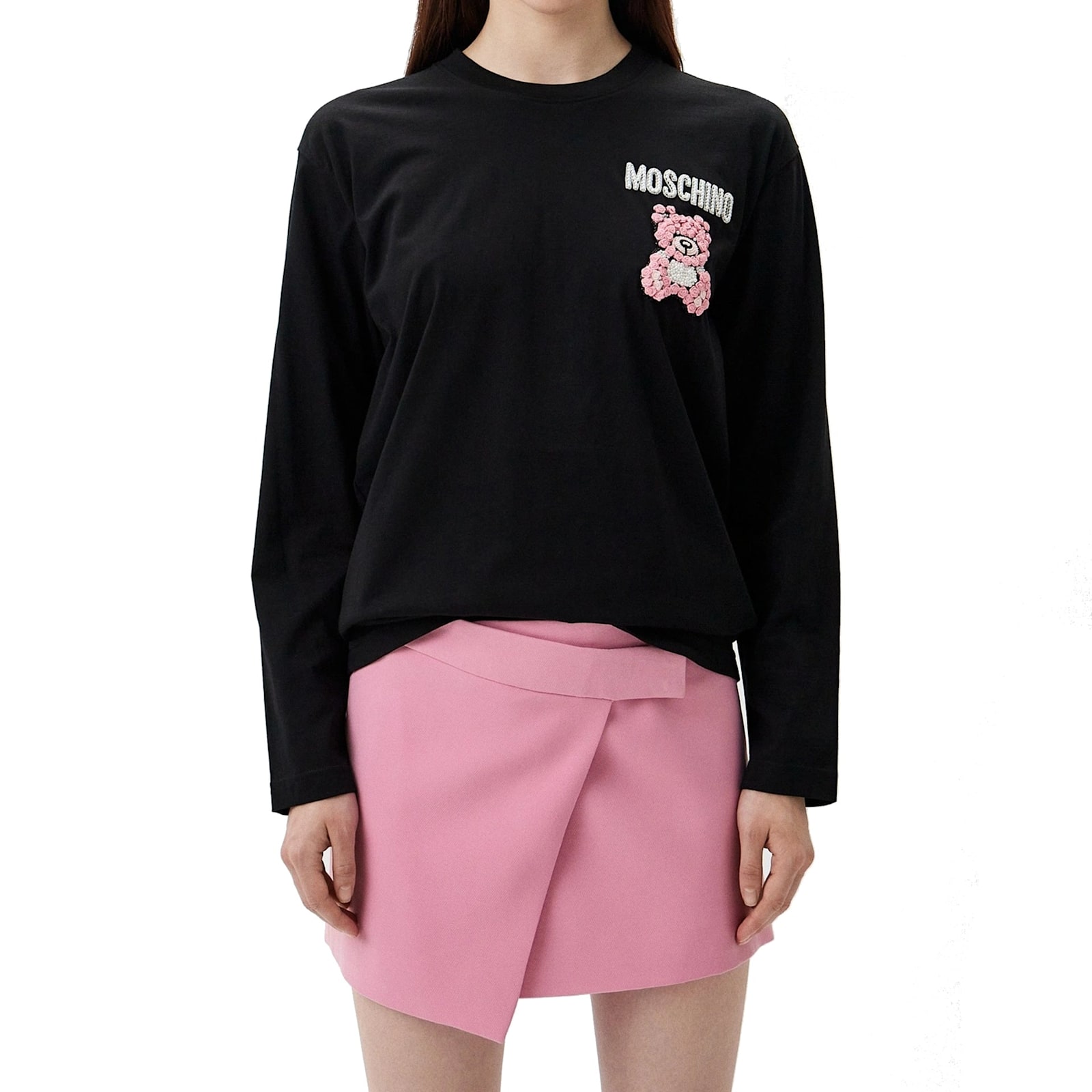 Moschino Couture Long Sleeve T-shirt In Black