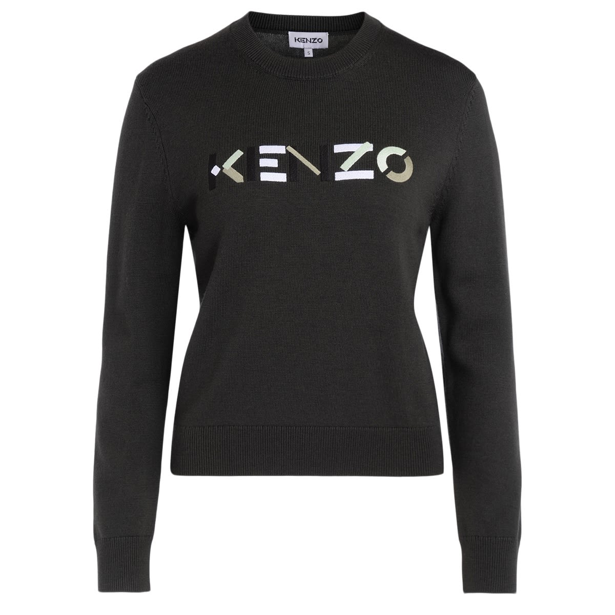 Kenzo Womens Dark Grey Logo Jumper