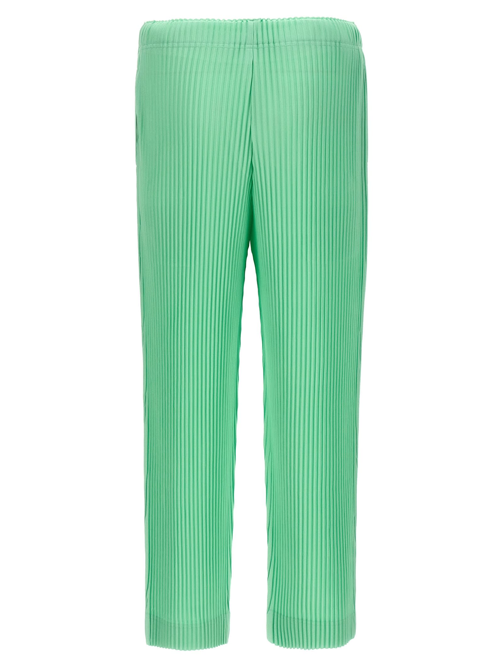 Issey Miyake Elastic Waist Casual Pants In Green