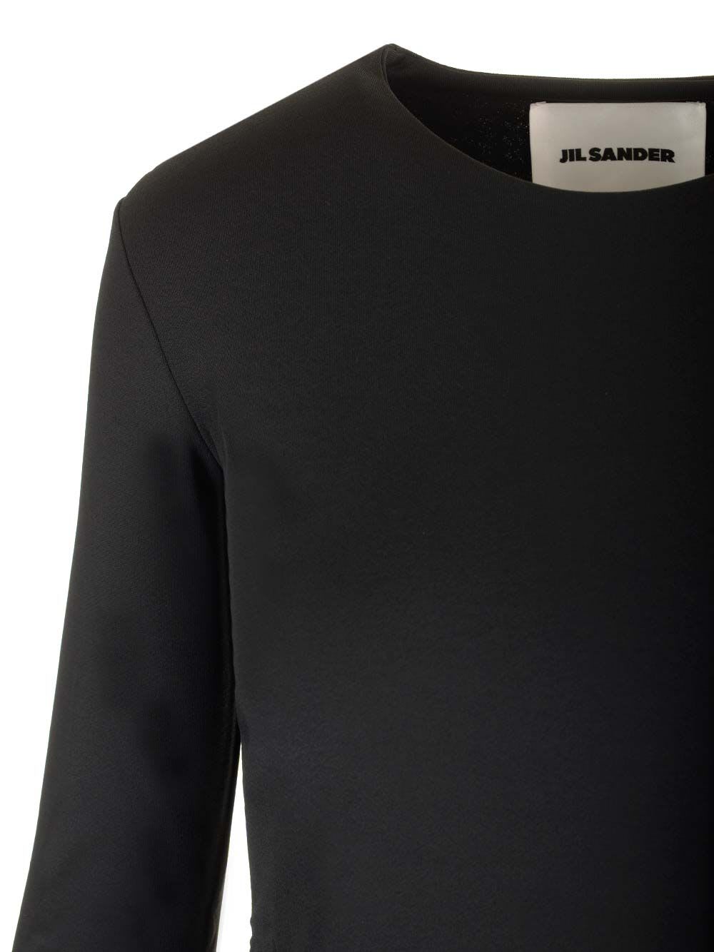 Shop Jil Sander Jersey Sweater In Black