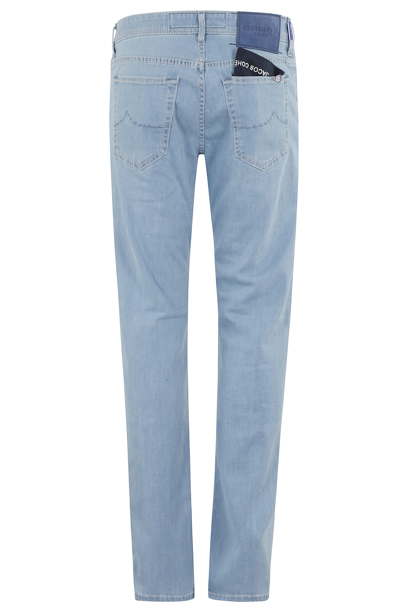 Shop Jacob Cohen Bard 5 Tasche Slim Fit Denim Stone In D Light Blue
