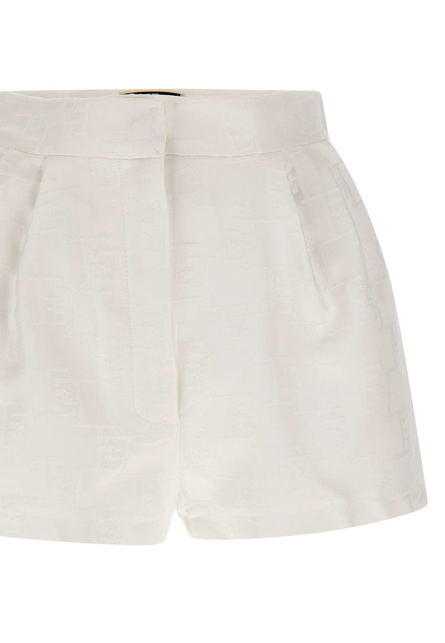 Shop Elisabetta Franchi Daily Shorts In Ivory