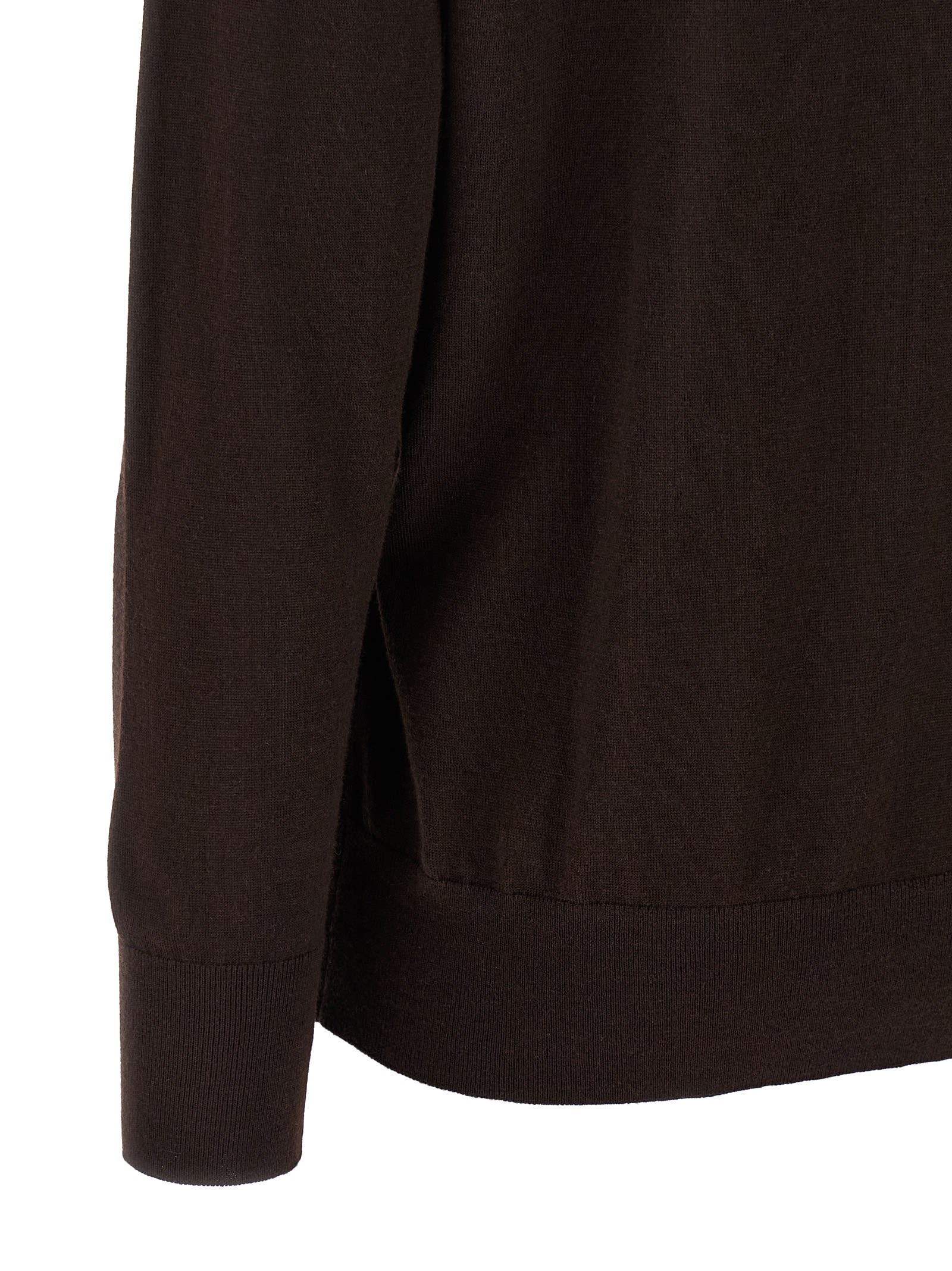 Dries Van Noten Brown Fine Merino Wool Loose-fit Sweater In Brown