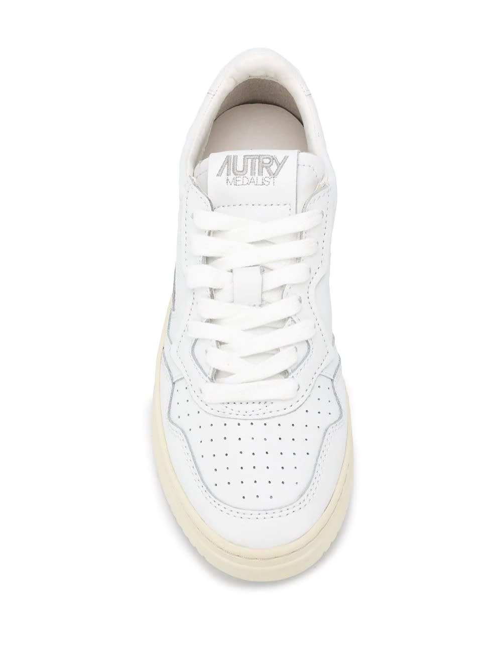 Shop Autry Medalist Low Sneakers In White Leather