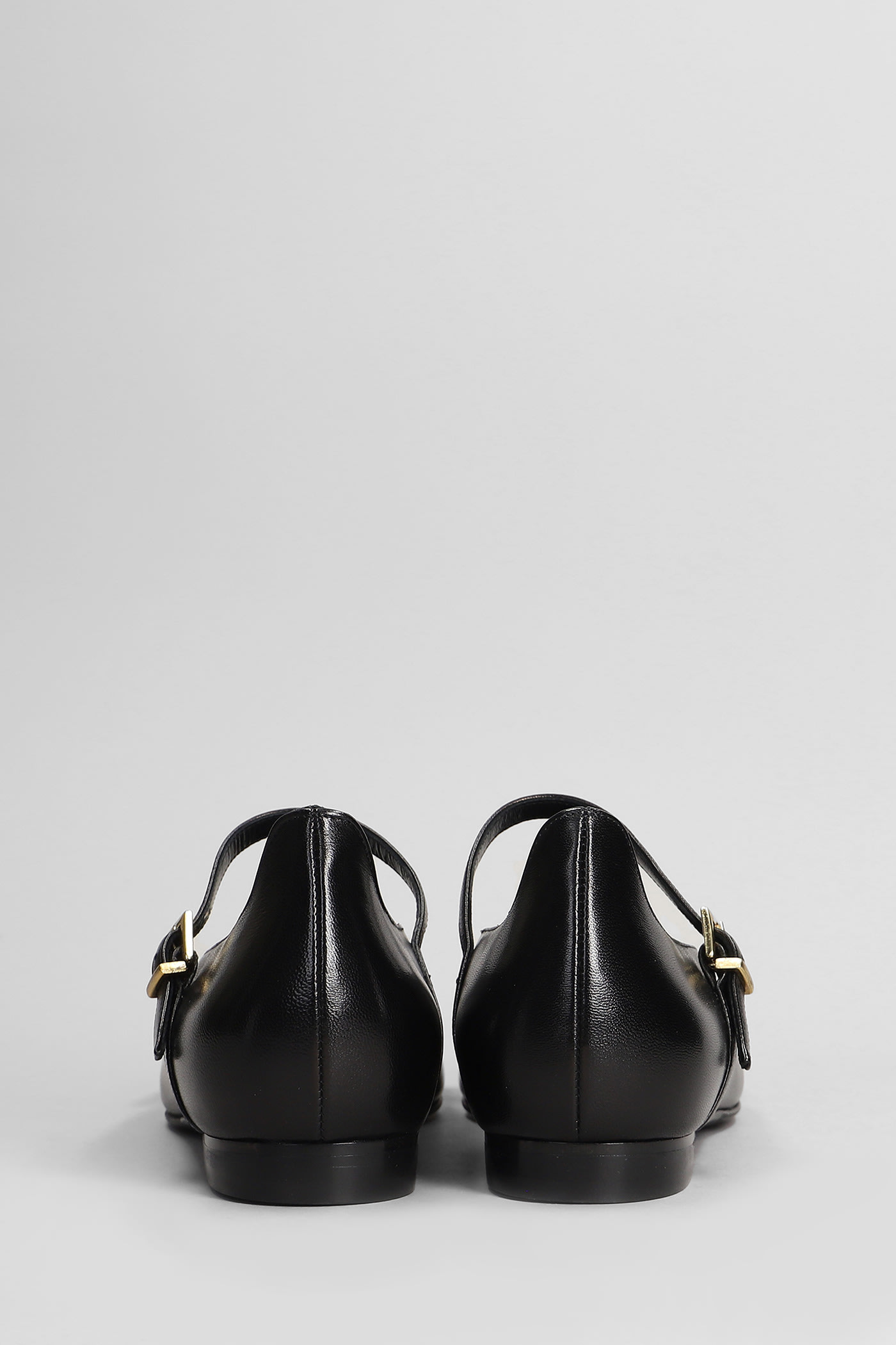 Shop Lella Baldi Ballet Flats In Black Leather