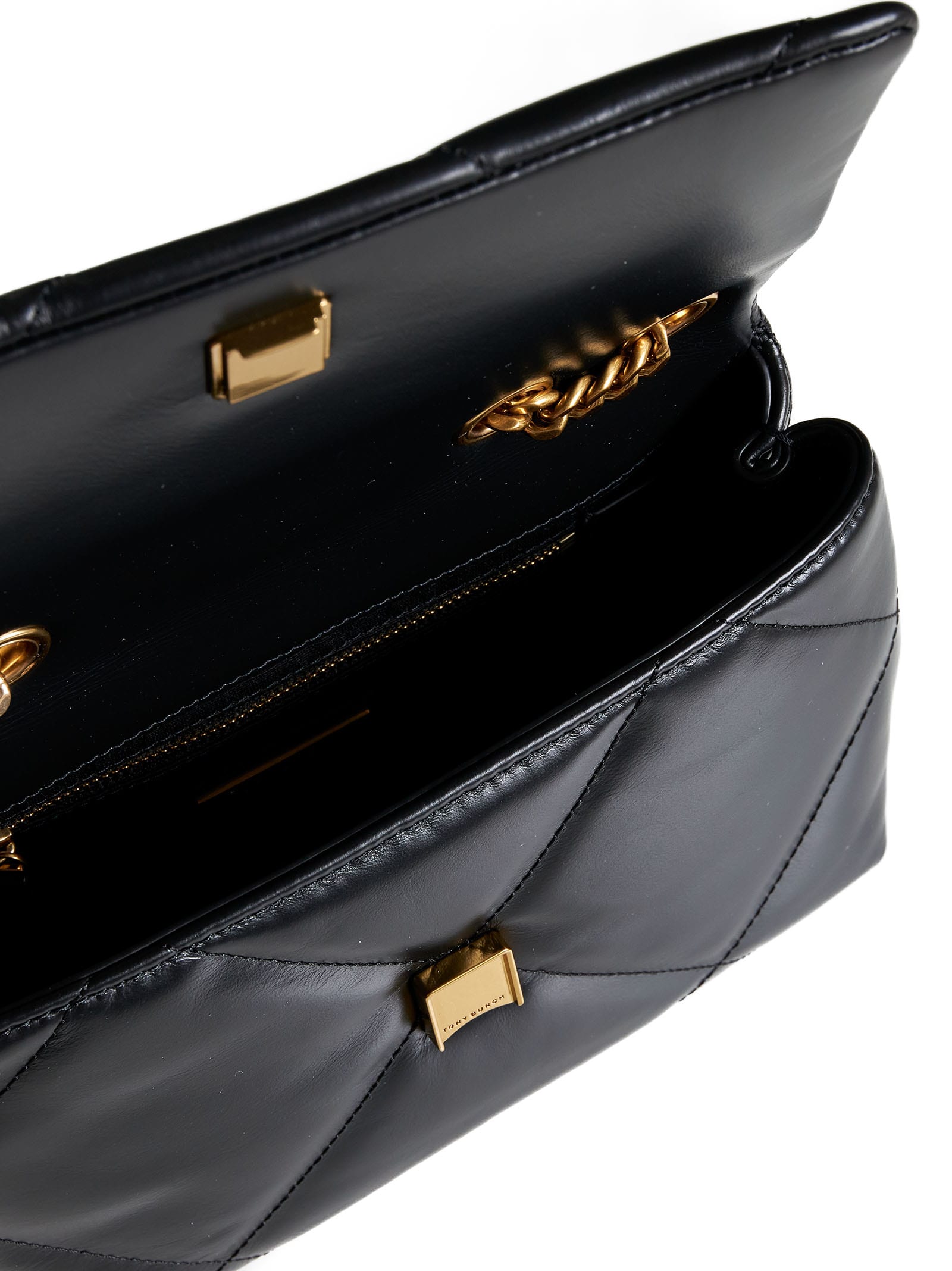 Tory Burch Kira Diamond Quilt Convertible Shoulder Bag In Black