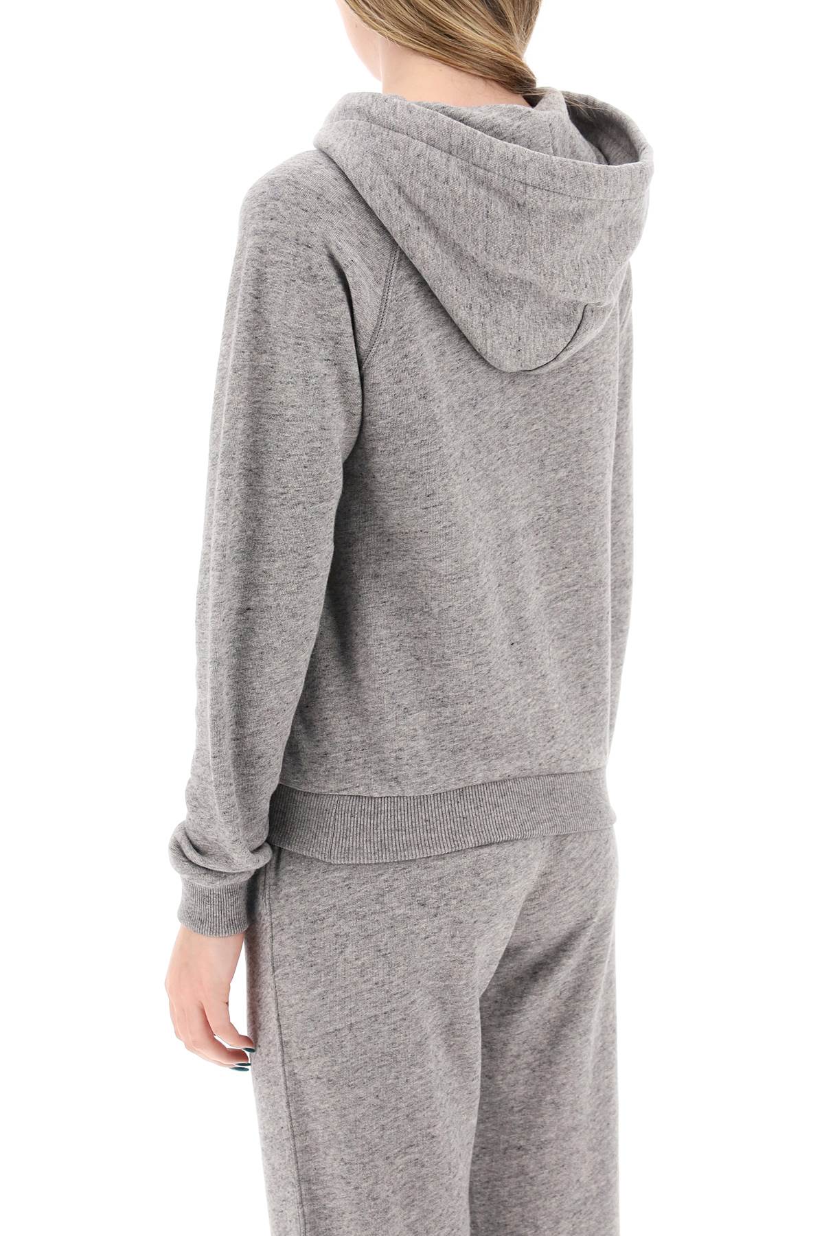 Polo Ralph Lauren Grey Hoodie With Drawstring Hood And Pony Embroidery On The Front In Cotton Blend Woman In Dark Vintage Heather (grey)