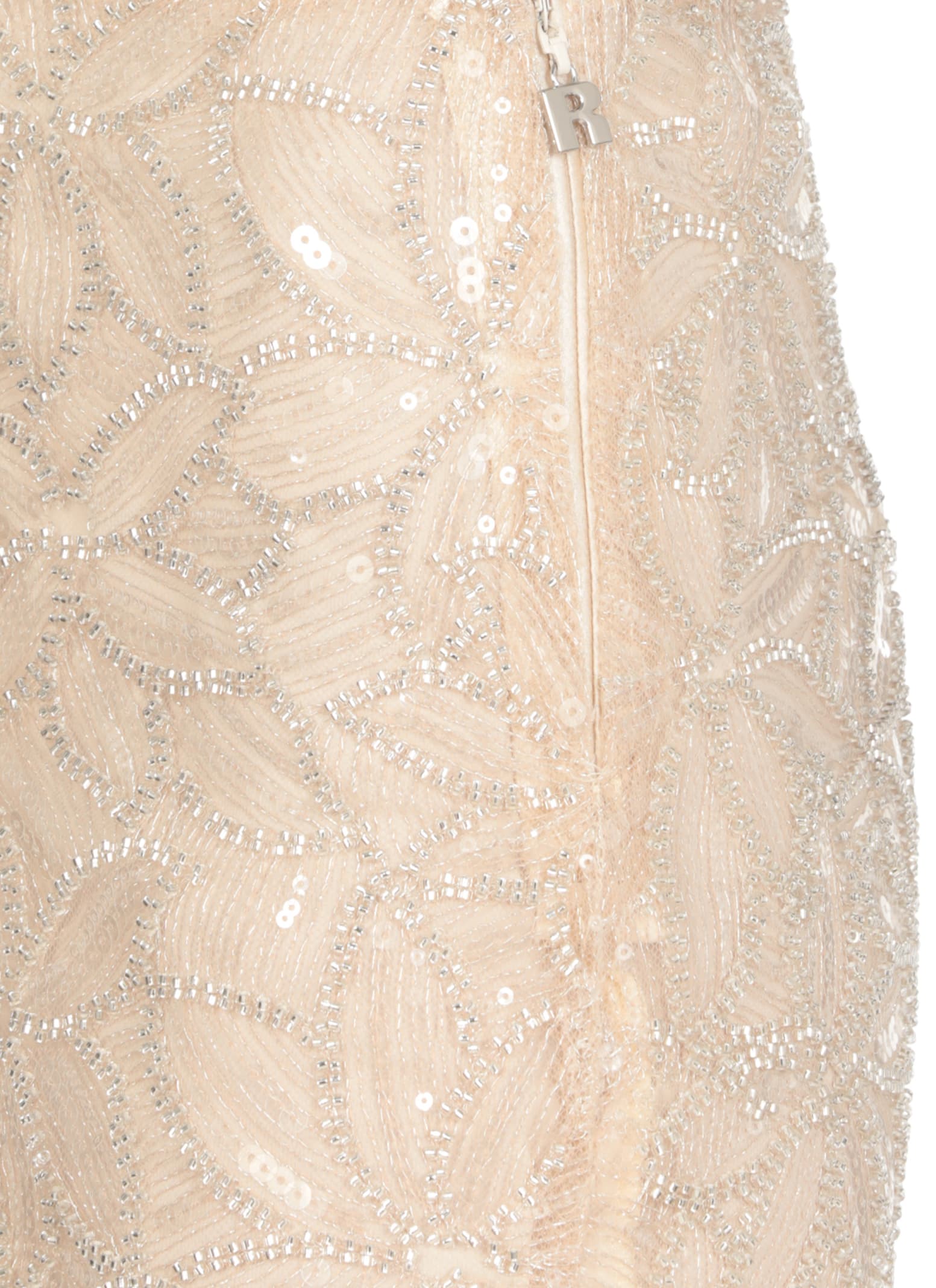 Shop Rotate Birger Christensen Mini Skirt With Paillettes In Beige