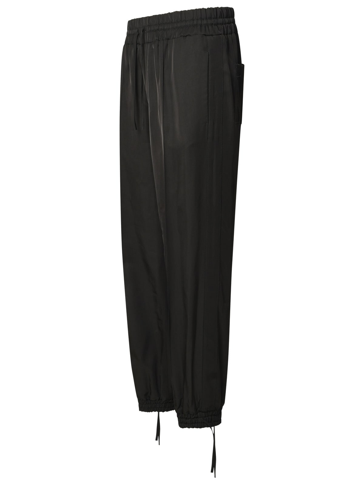 Shop Jil Sander Black Viscose Trousers