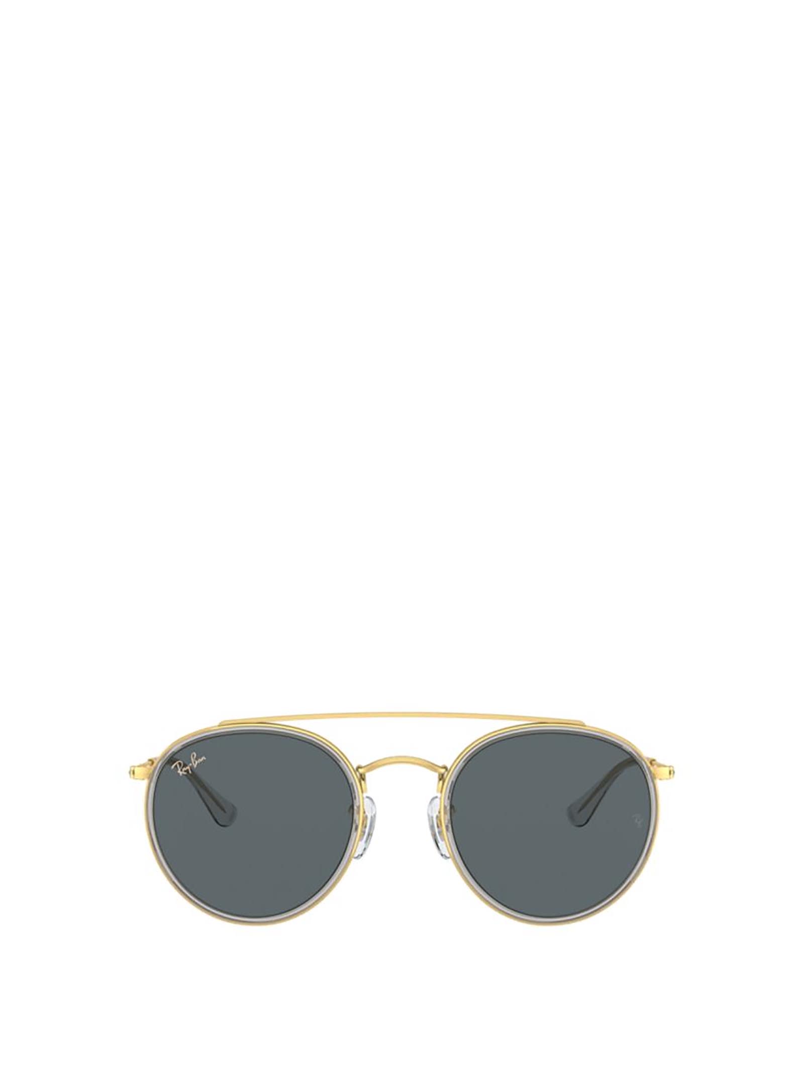Shop Ray Ban Ray-ban Rb3647n Shiny Gold Sunglasses