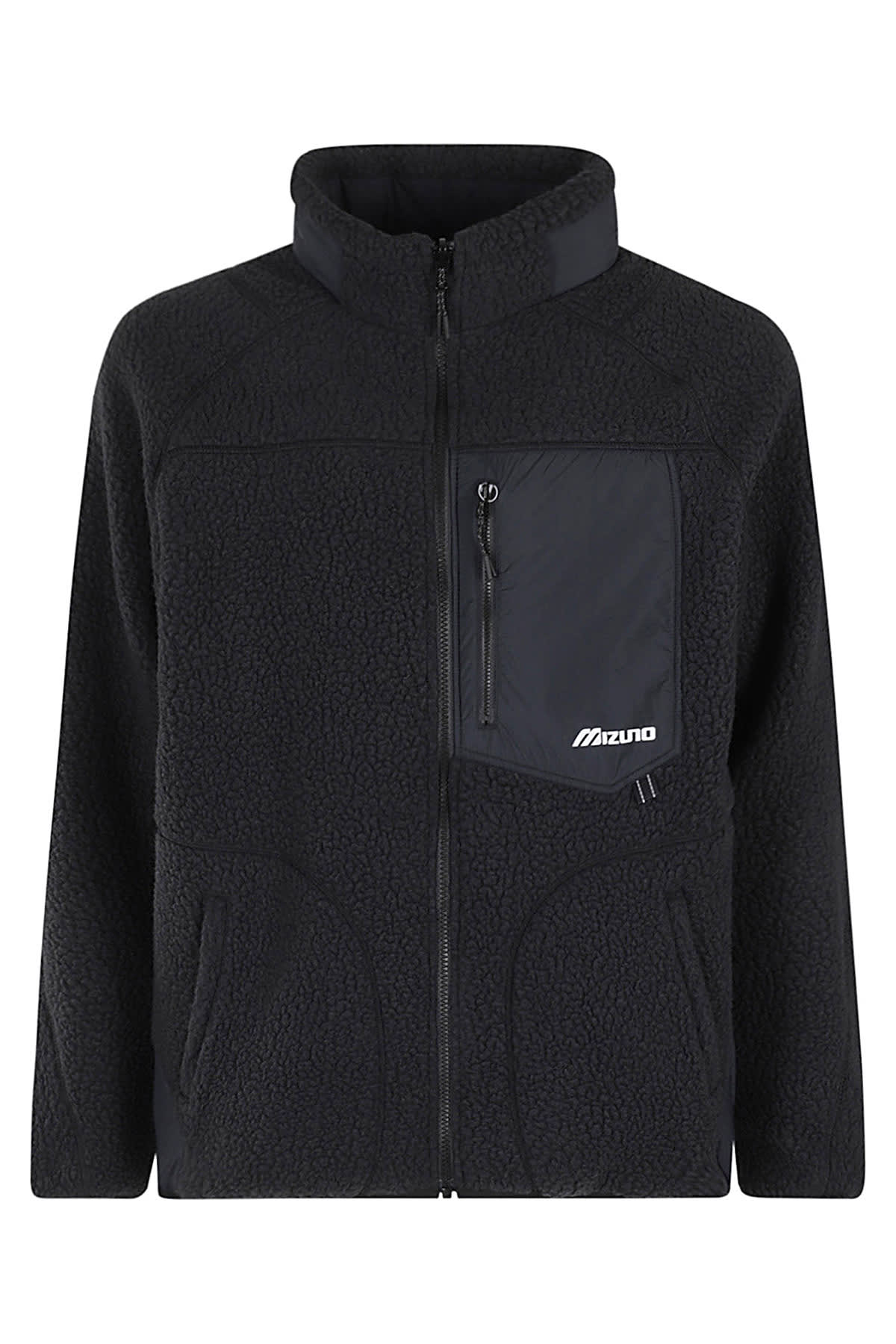 Shop Mizuno Sl Polartec Thermal Rev Jacket In Black