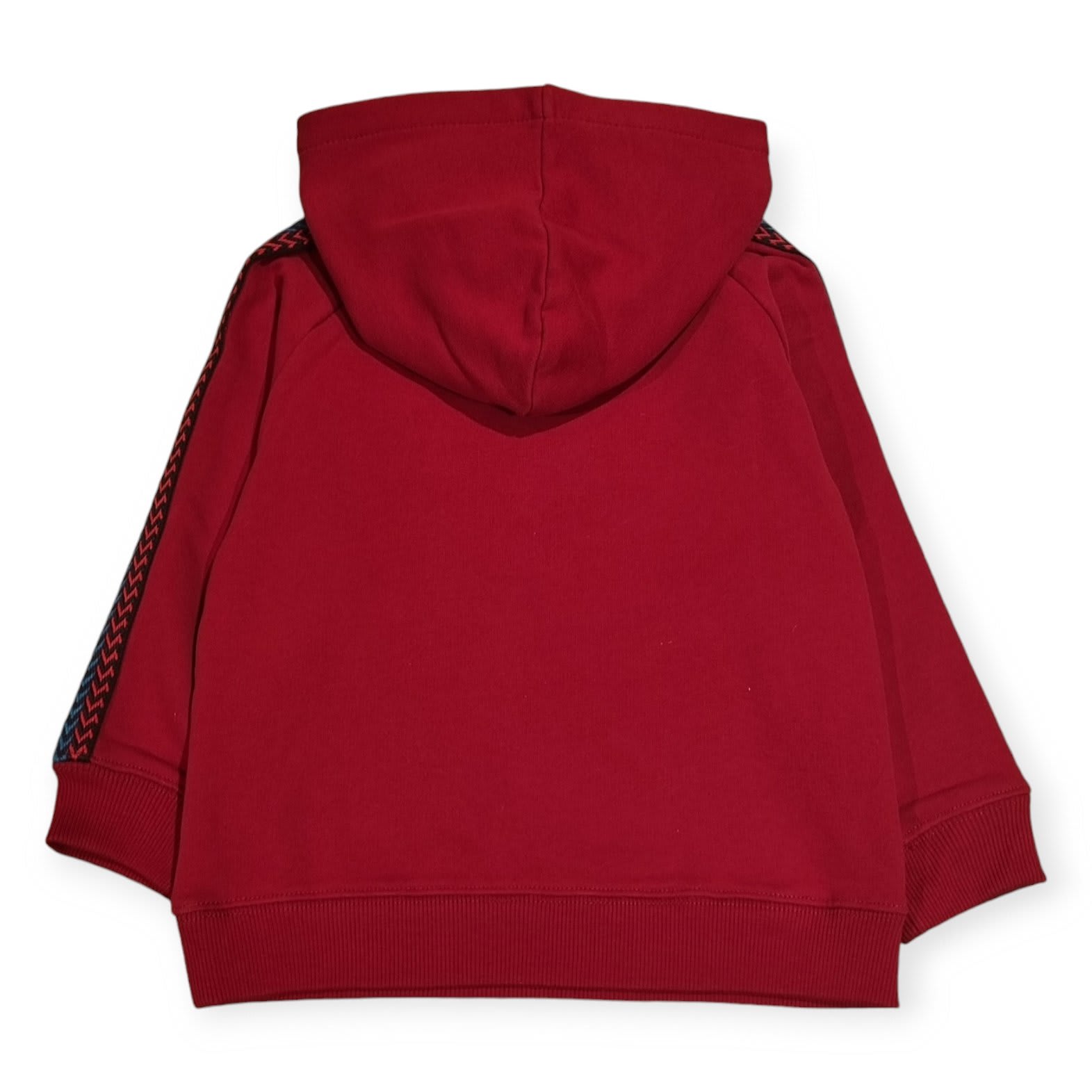 Shop Lanvin Logo-embroidered Long-sleeved Hoodie In Rosso