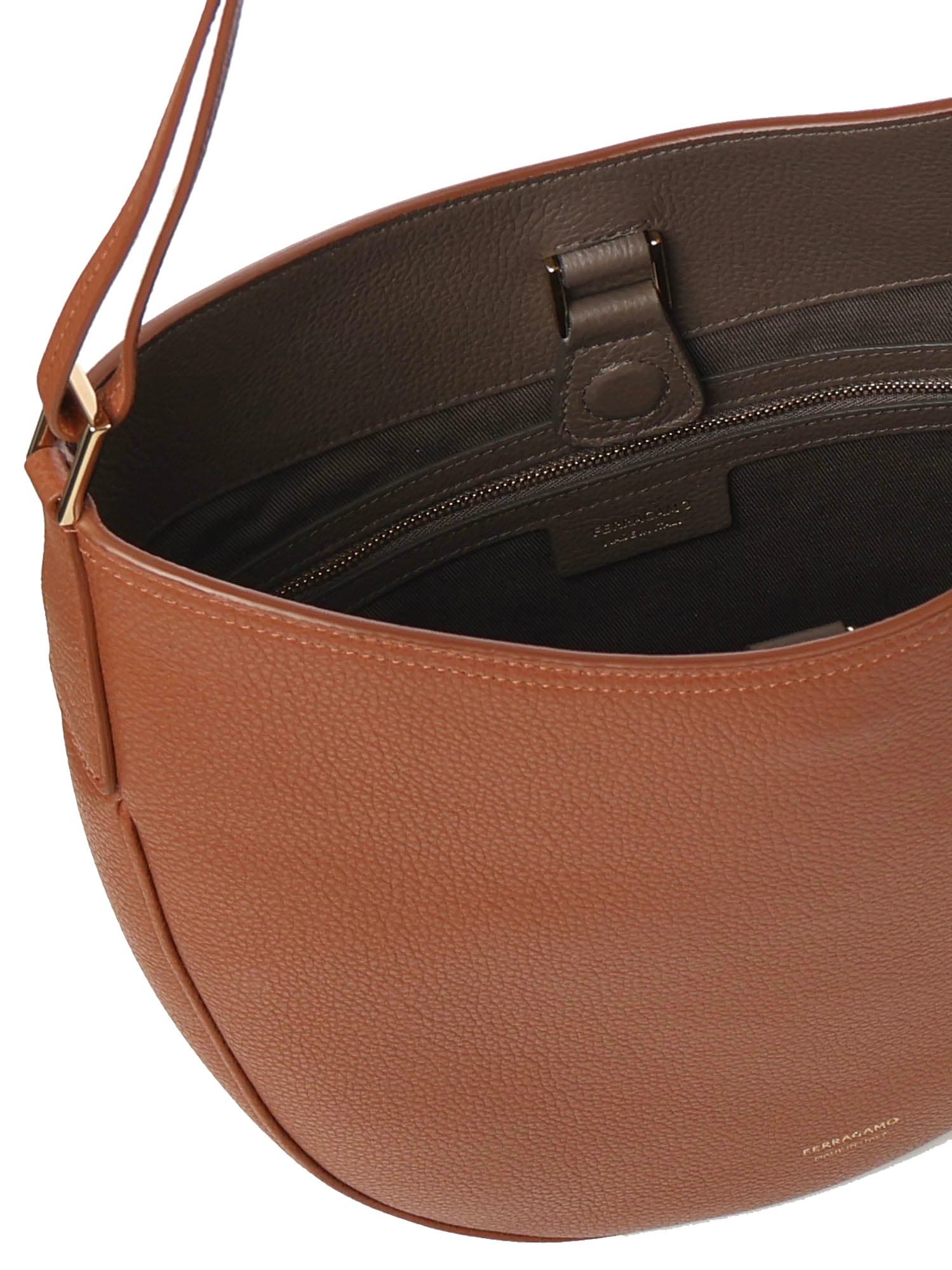 Ferragamo Hobo Bag (m) In Brown