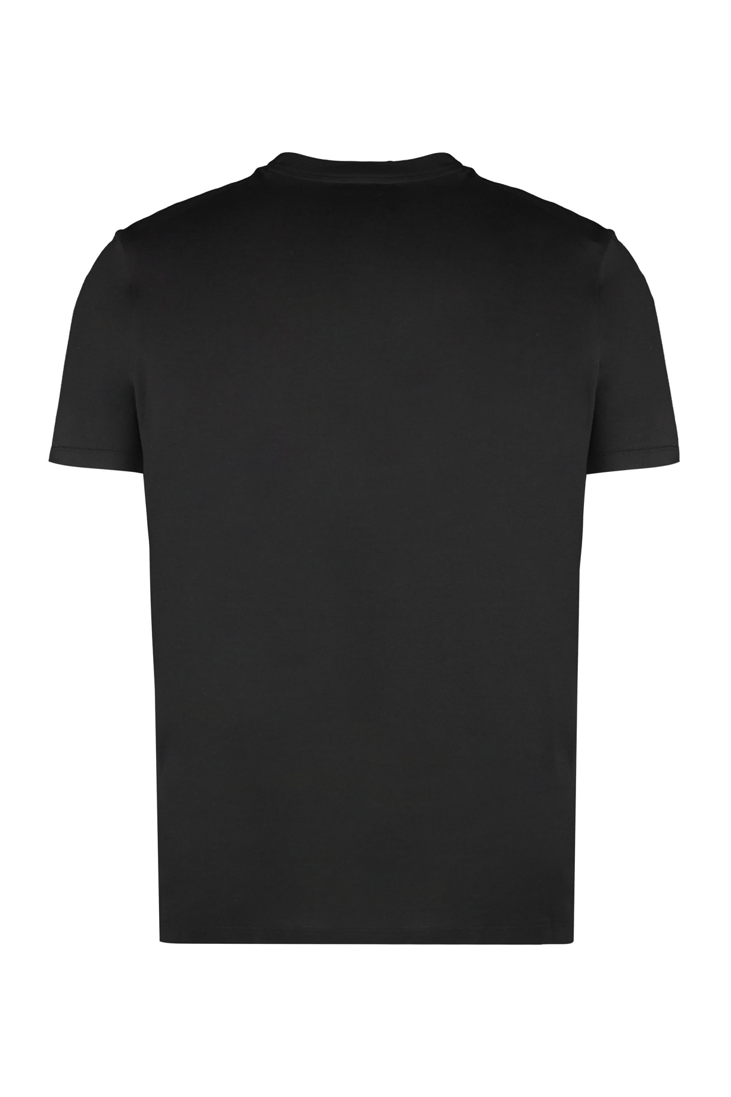 Shop Paul&amp;shark Logo Cotton T-shirt In Black