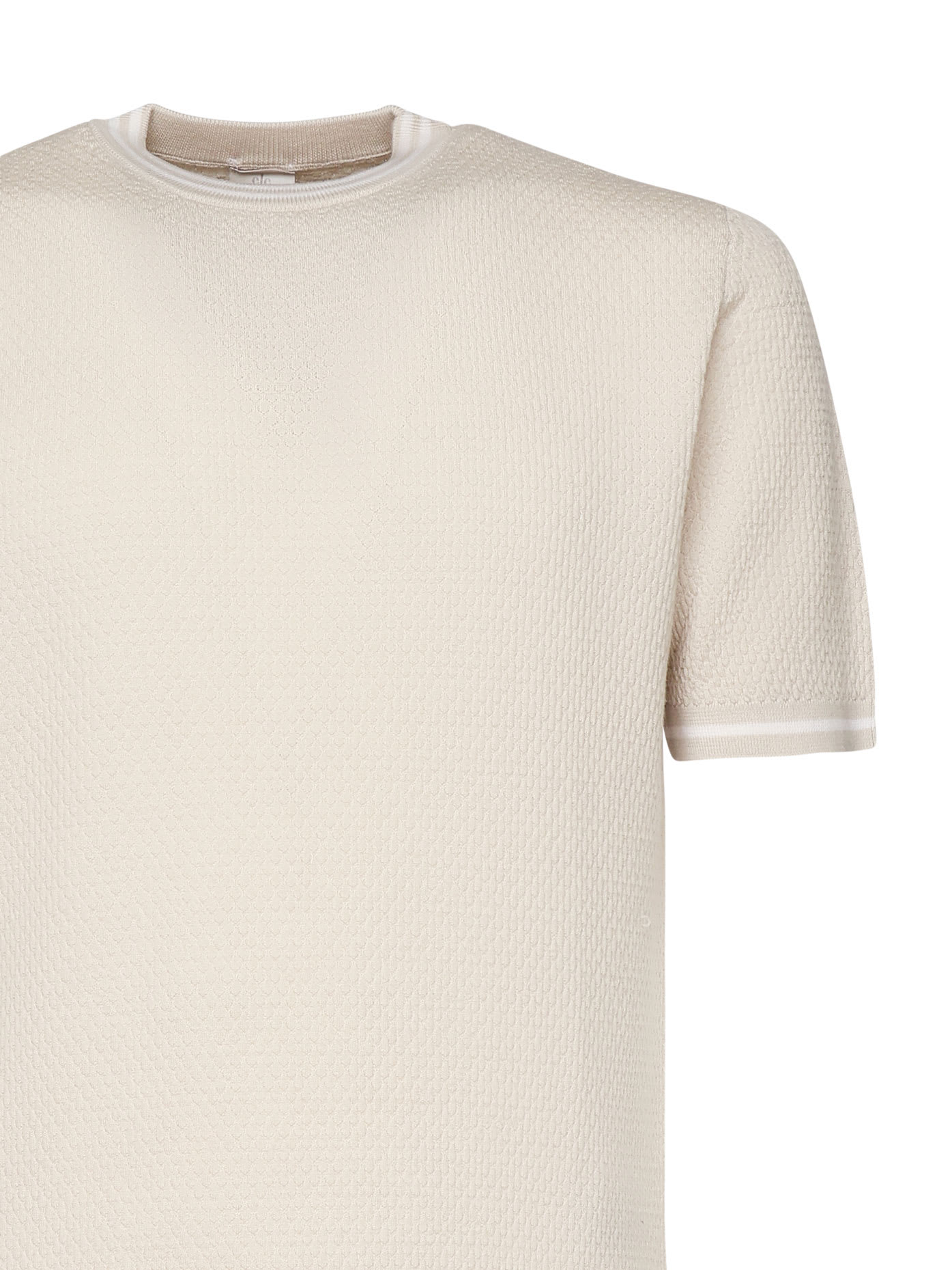 Eleventy Fine-knit T-shirt In Sand