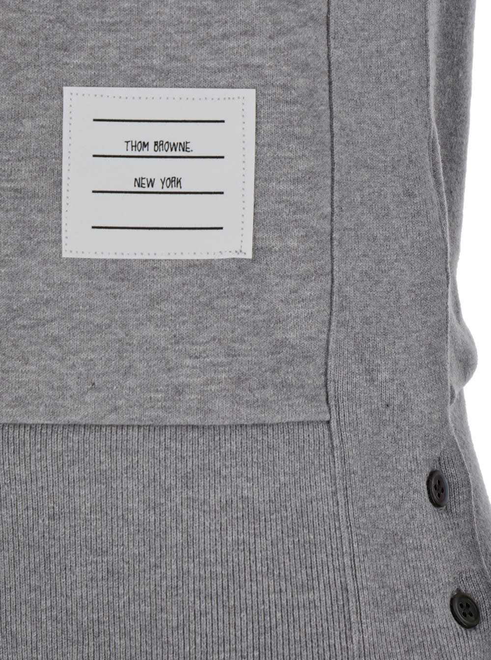 Shop Thom Browne Grey Crewneck Sweatshirt With 4-bar Maxi Logo On The Sleeve In Cotton Woman