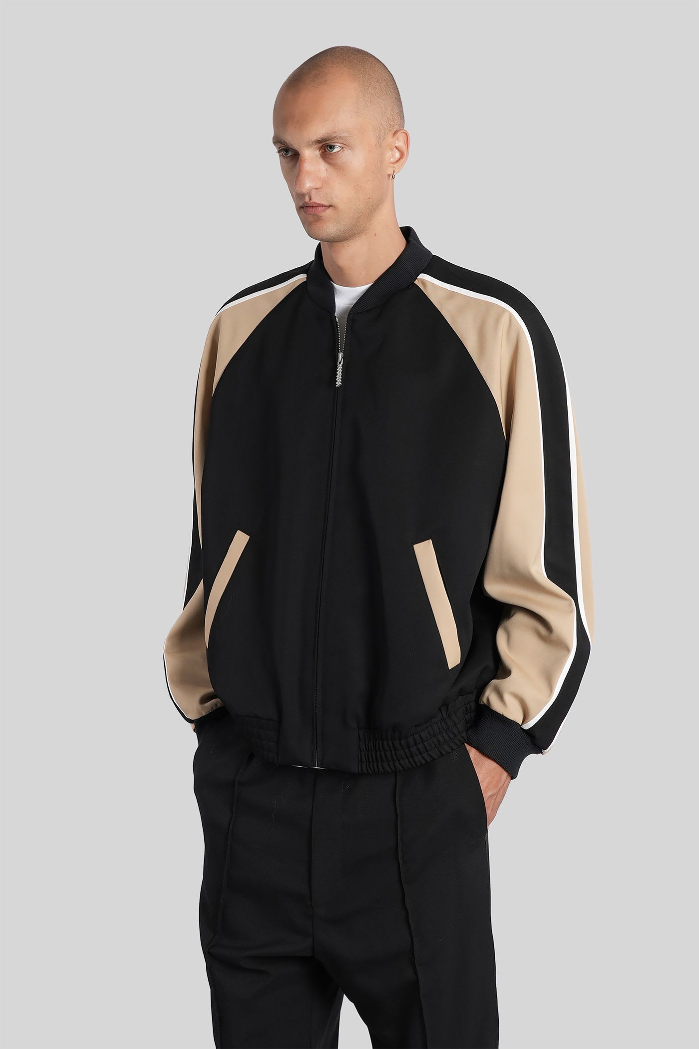 Marni Bomber Jacket In Black Wool In Black