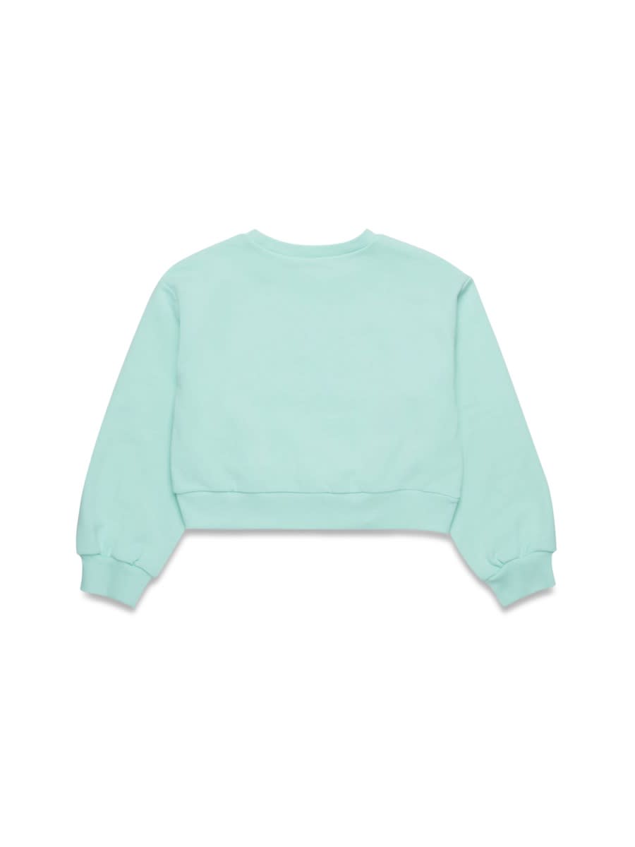Marni Logo-print Sweatshirt In Baby Blue
