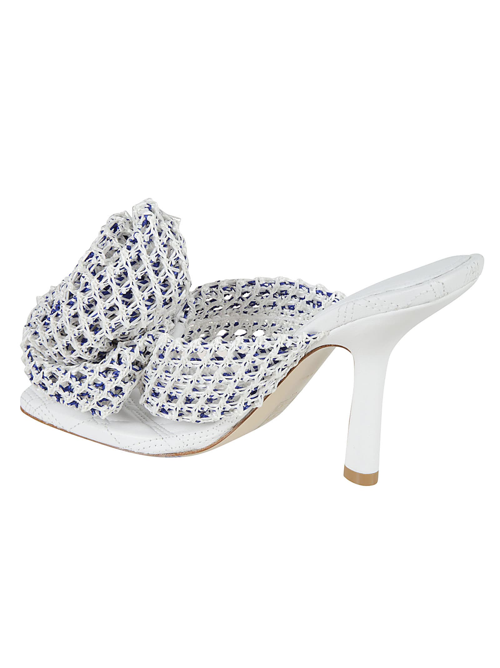 Shop Burberry Quilted Weave Sandals In Optic White