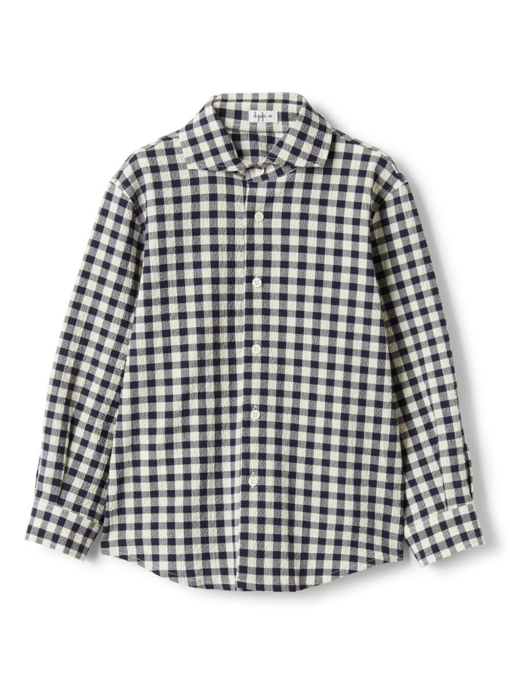 Il Gufo Plaid Shirt In Blu
