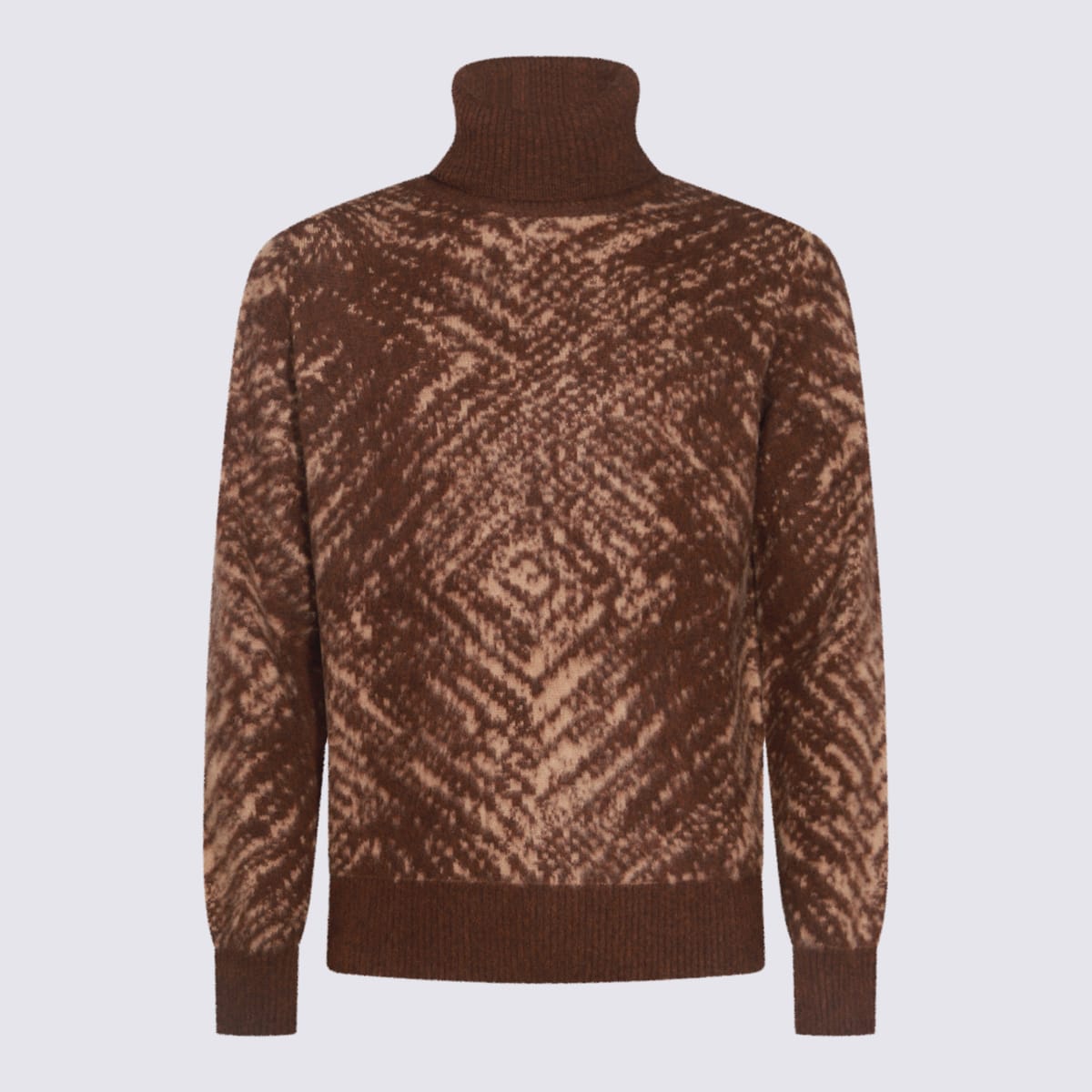 Shop Piacenza Cashmere Brown Wool Knitwear In Brown Beige