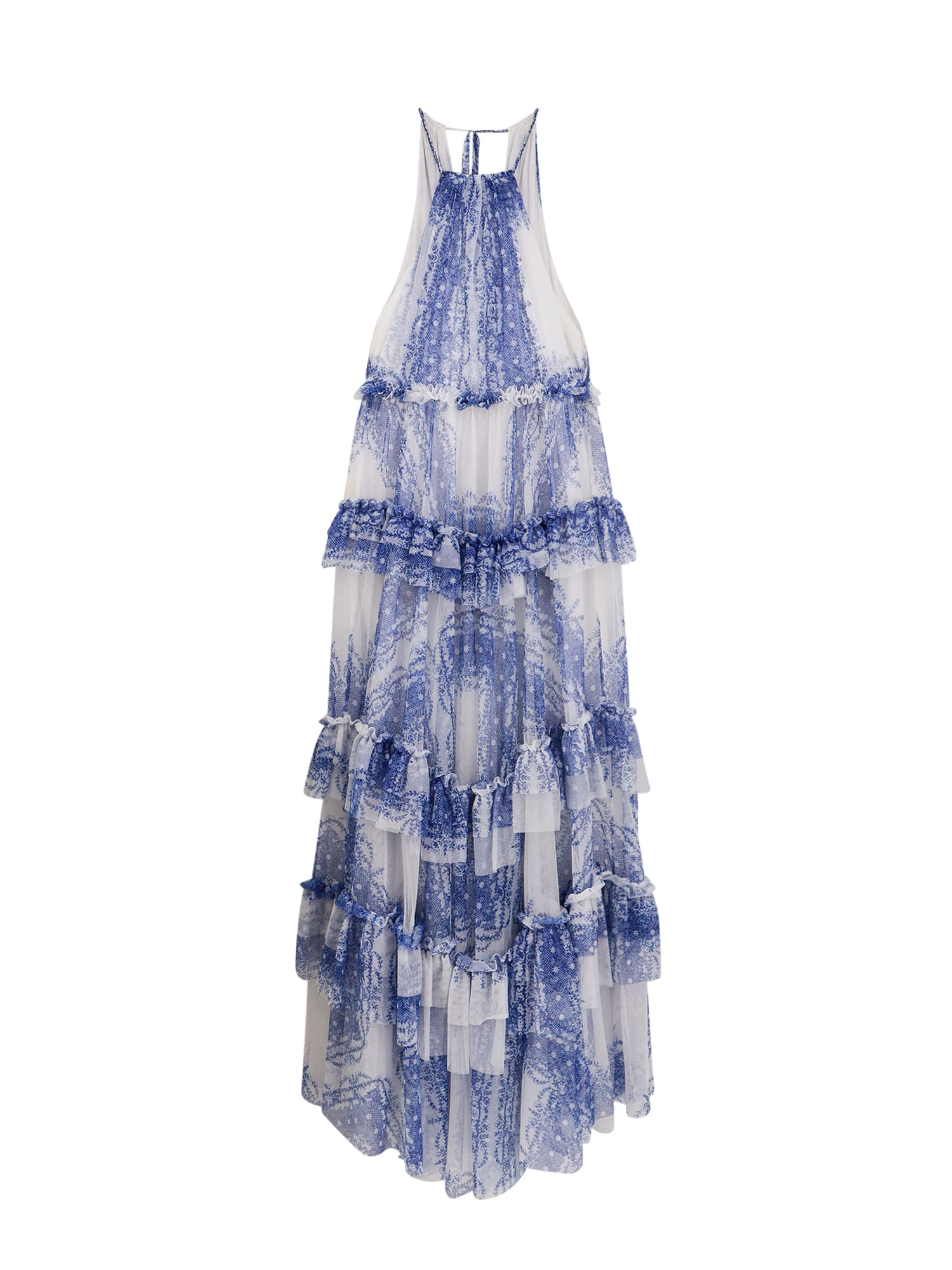 Shop Philosophy Di Lorenzo Serafini Dress In Bianco/azzurro