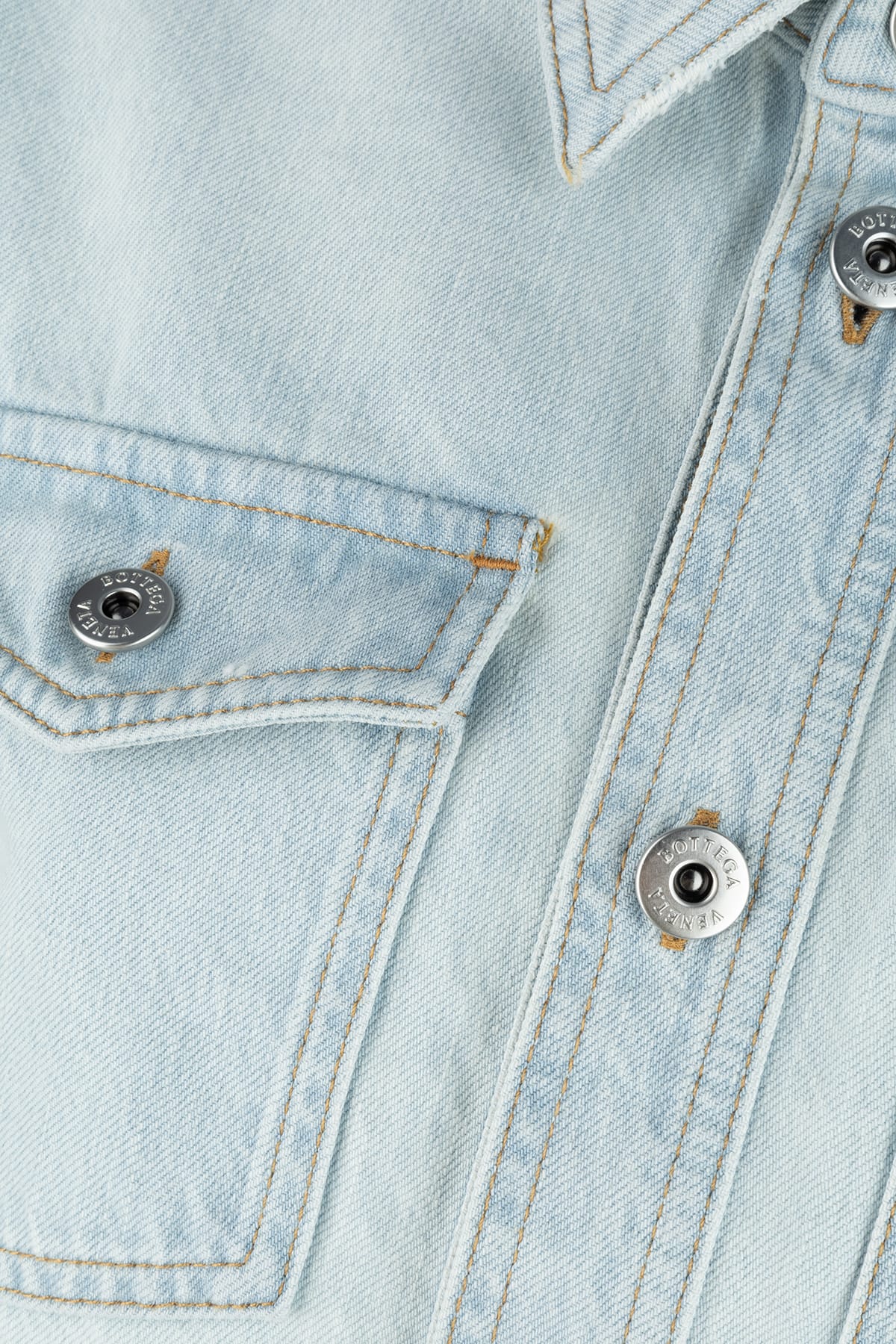Bottega Veneta Denim Shirt In Light Blu