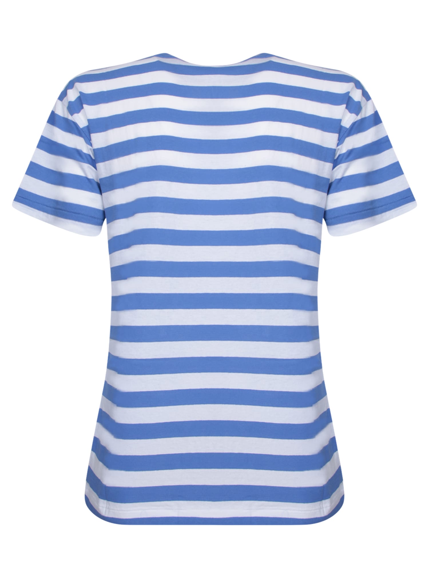 Shop Polo Ralph Lauren Blue And White Striped Bear T-shirt