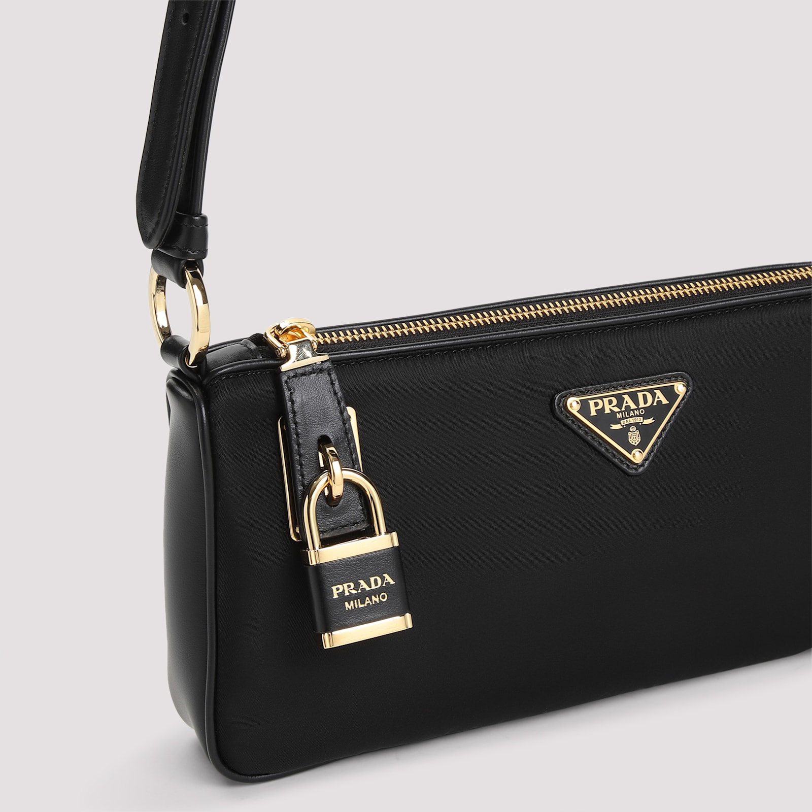 Prada Small Re-nylon Shoulder Bag In Nero