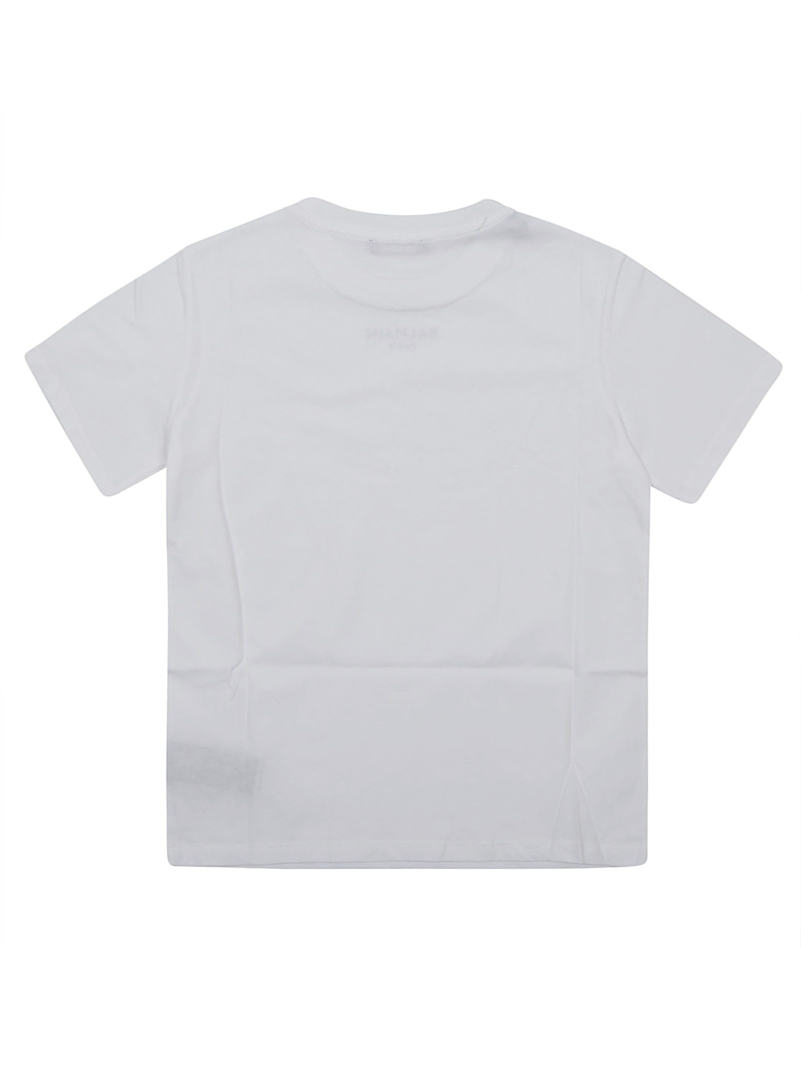 Shop Balmain T-shirt/top In Bl White Blue