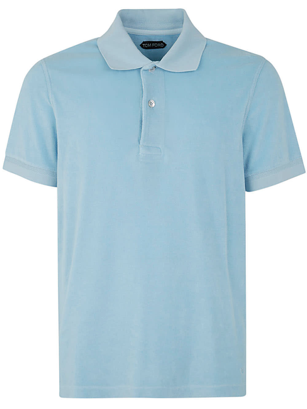 Shop Tom Ford Cut And Sewn Polo In Sky