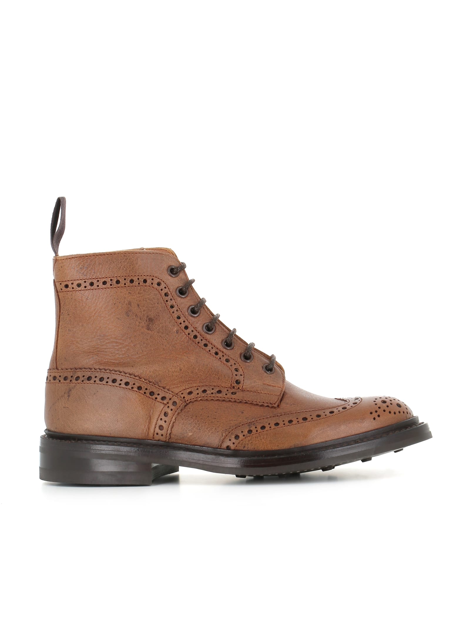 Shop Tricker's Lace-up Boot Stow In Cognac