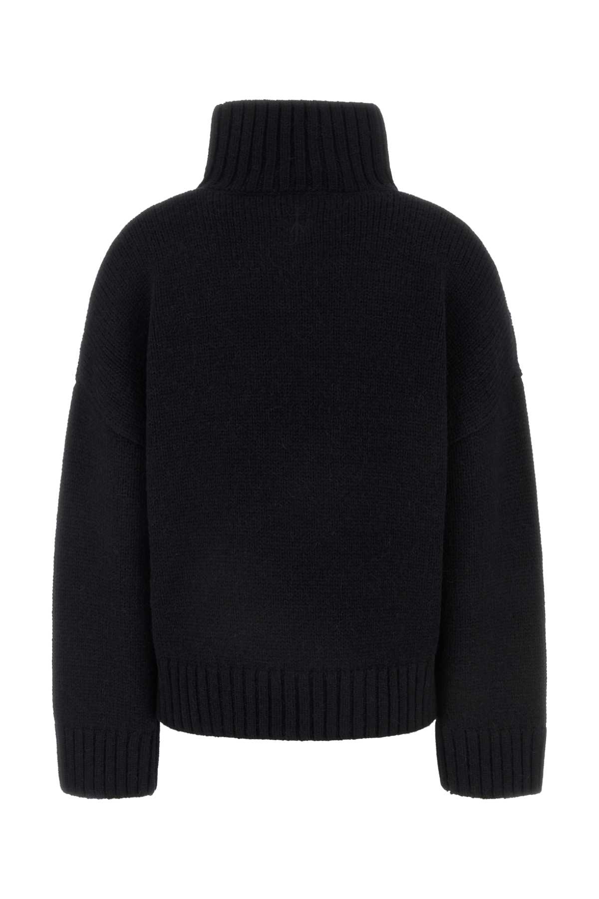 Shop Jw Anderson Black Wool Blend Oversize Sweater