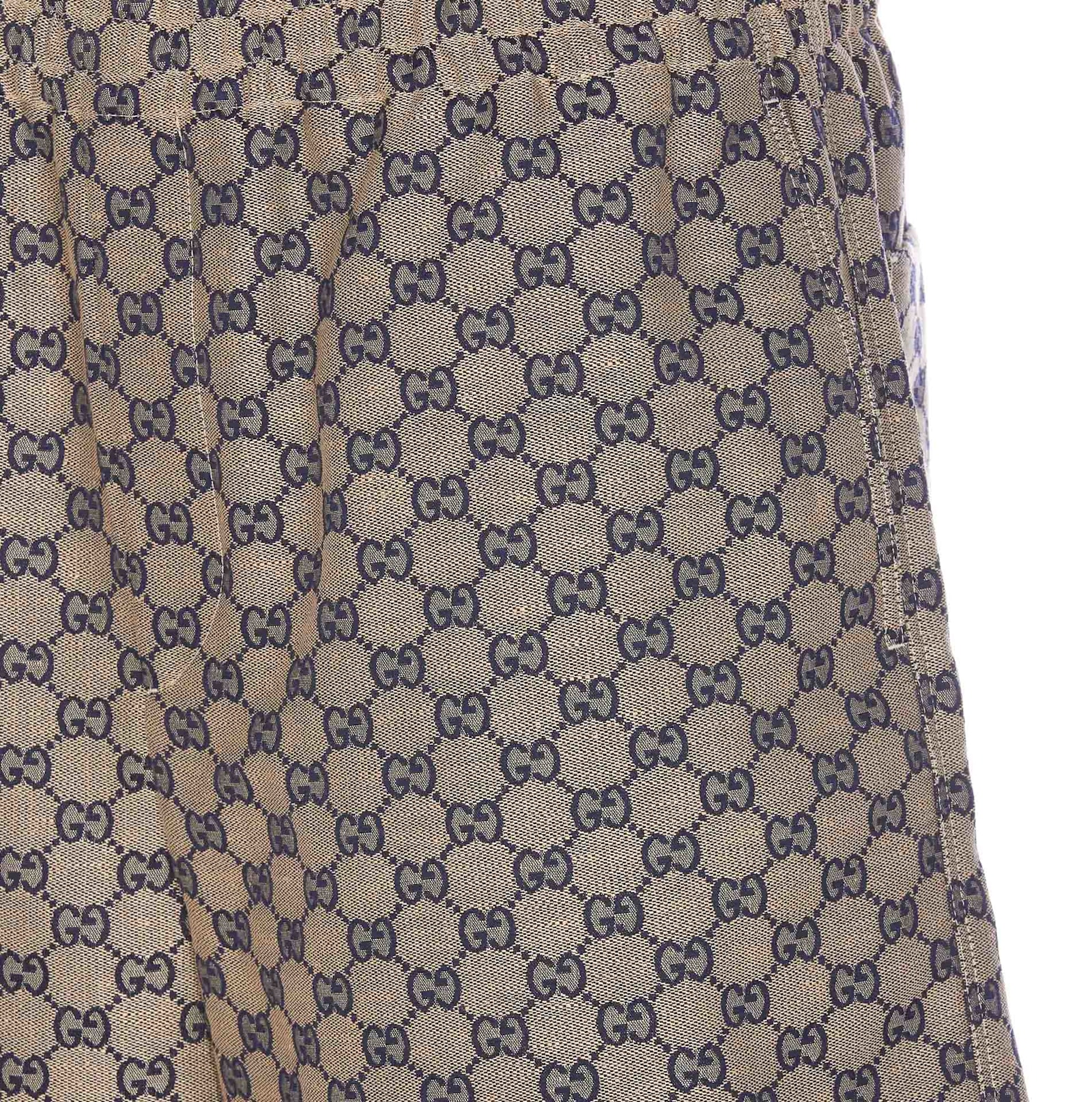 Shop Gucci Gg Motif Shorts In Beige