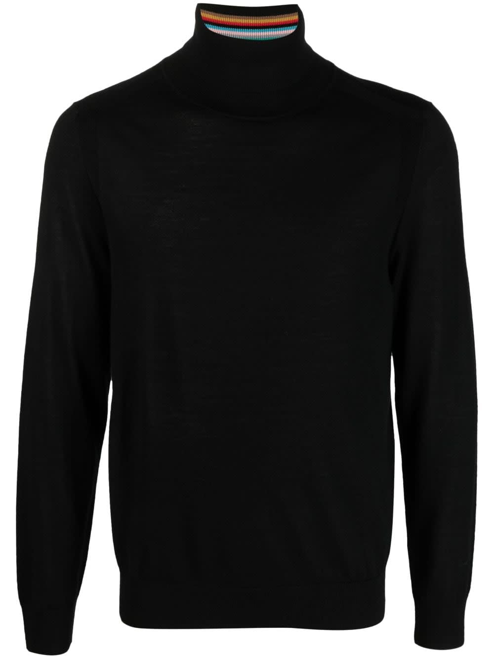 Shop Paul Smith Mens Sweater Roll Neck In Blacks