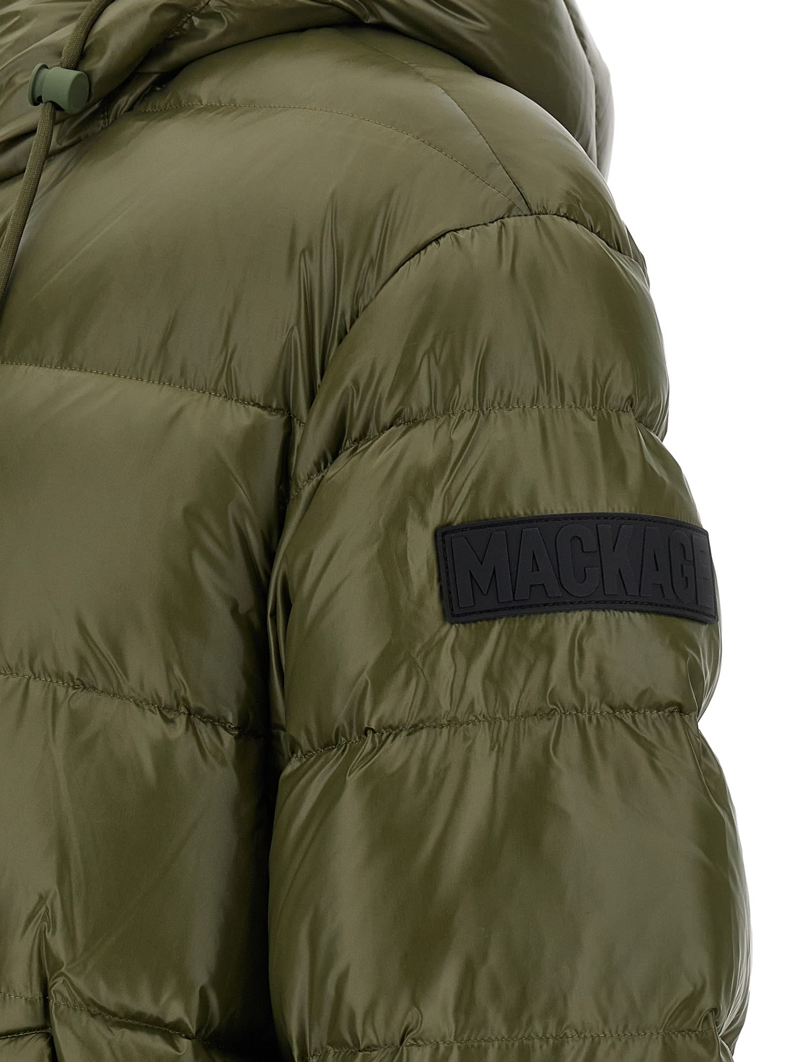 Mackage Long-sleeved Down Jacket In Green