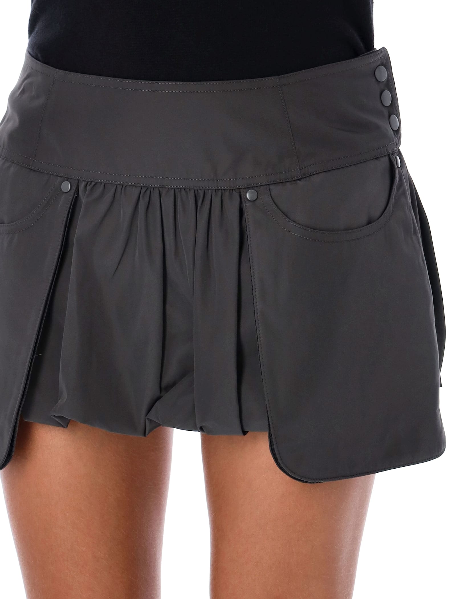 Shop Low Classic Bubble Mini Skirt In Charcoal