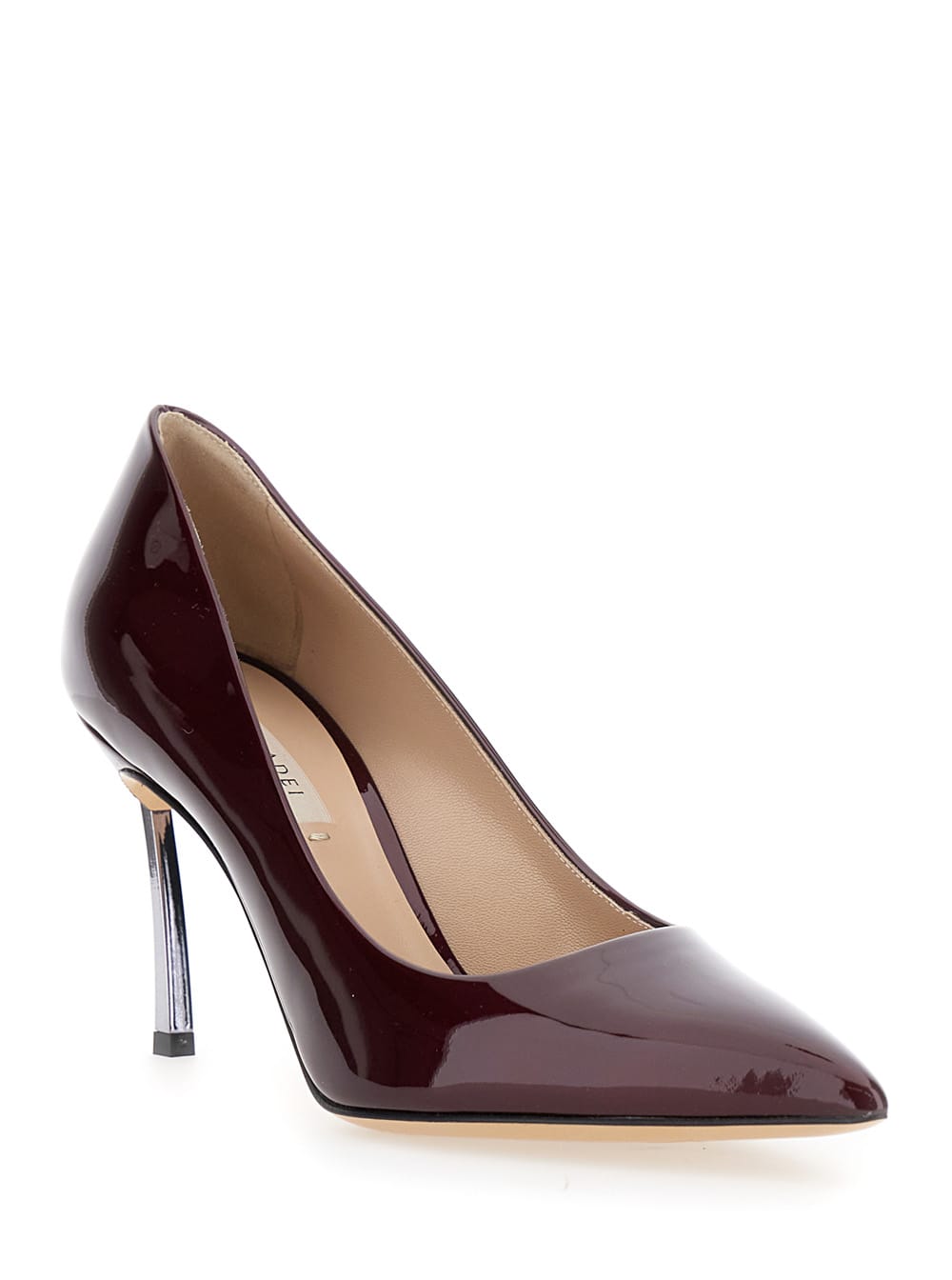 Casadei Bordeaux Pumps With High Stiletto Heel In Patent Leather Woman In Burgundy