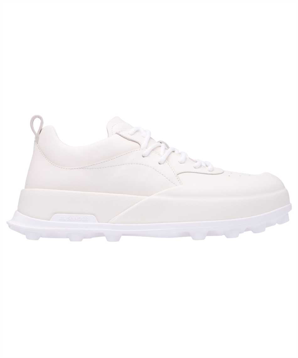 Shop Jil Sander Leather Low-top Sneakers In White