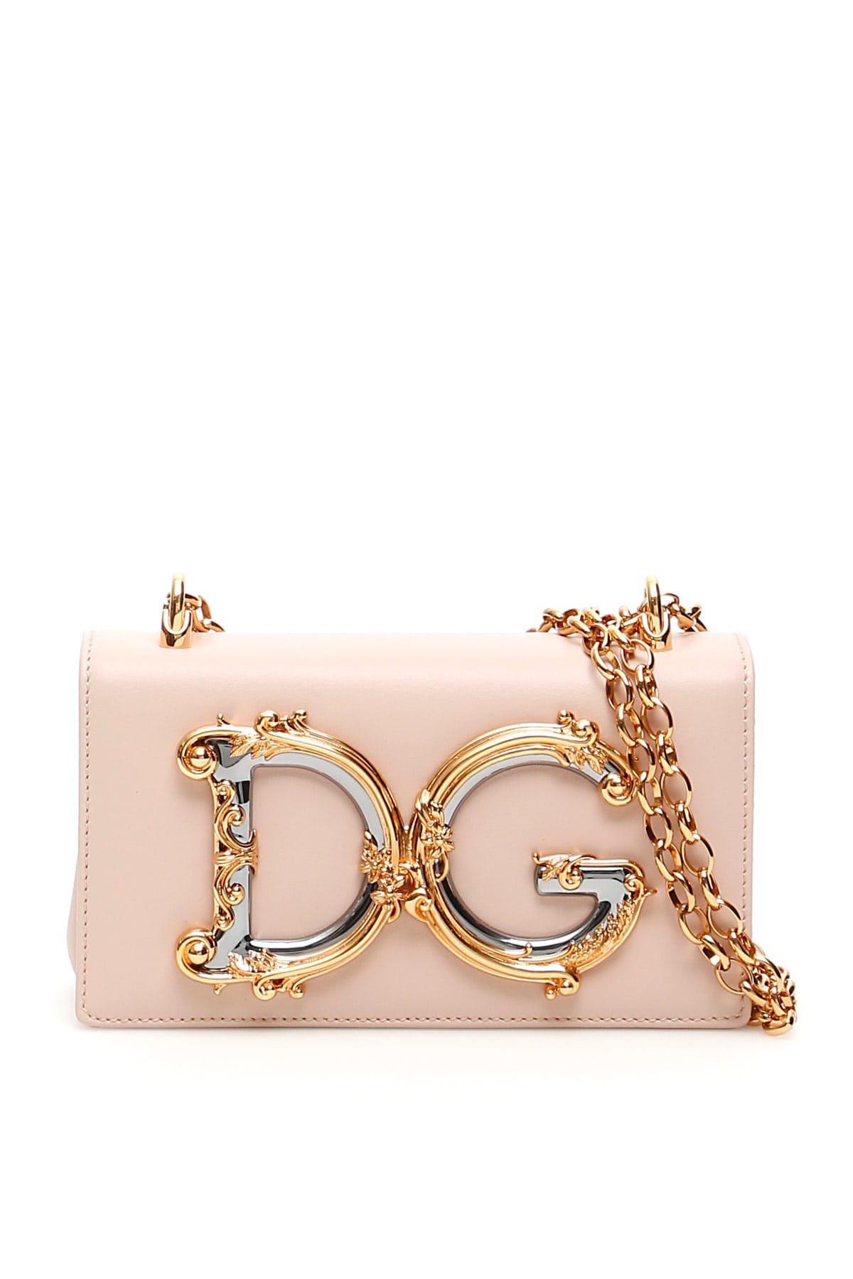 Dolce & Gabbana Barocco Dg Girl Mini Bag In Cipria 1 (pink)
